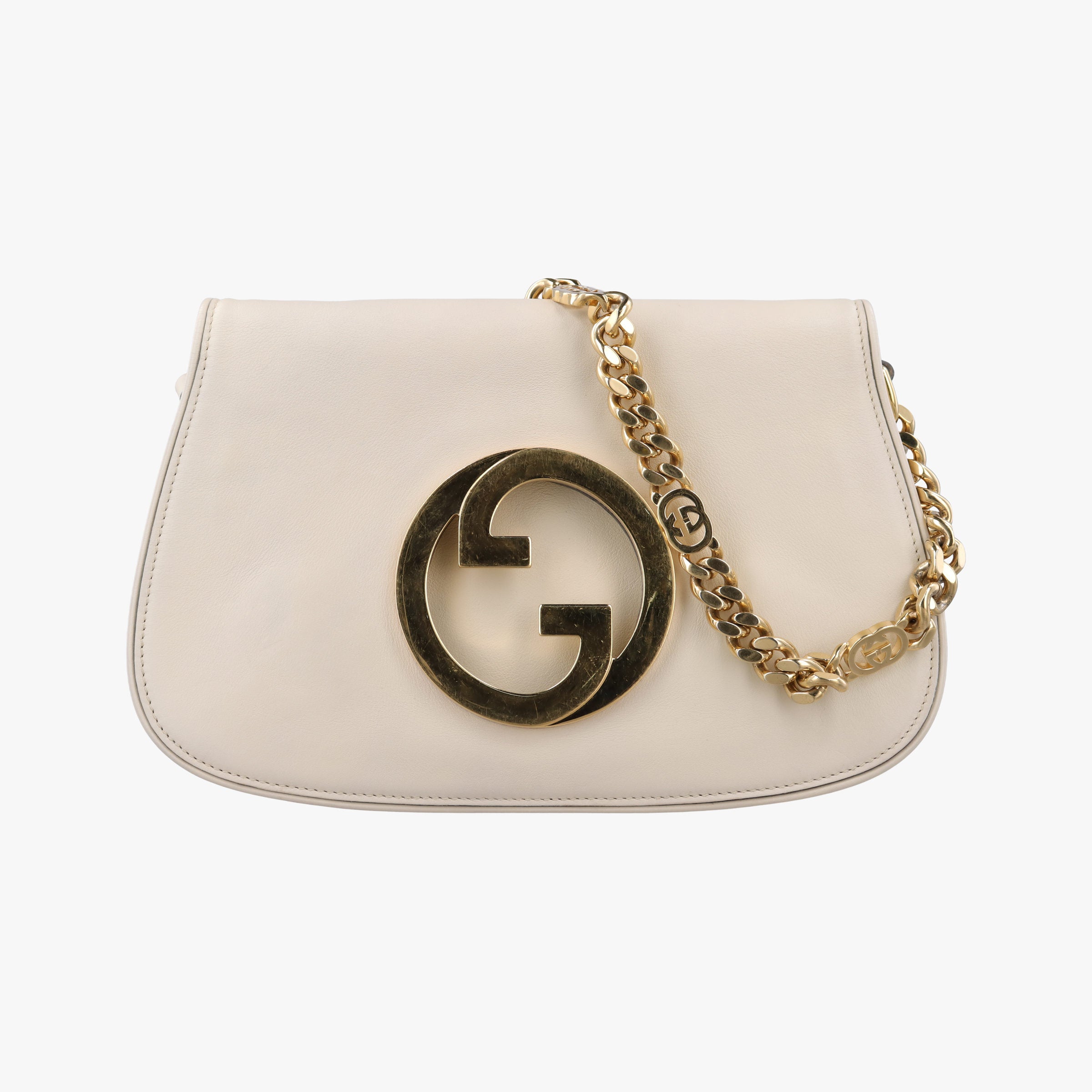 Vintage Gucci Blondie Chain White Leather 699268 shoulderbag | stylenewstar