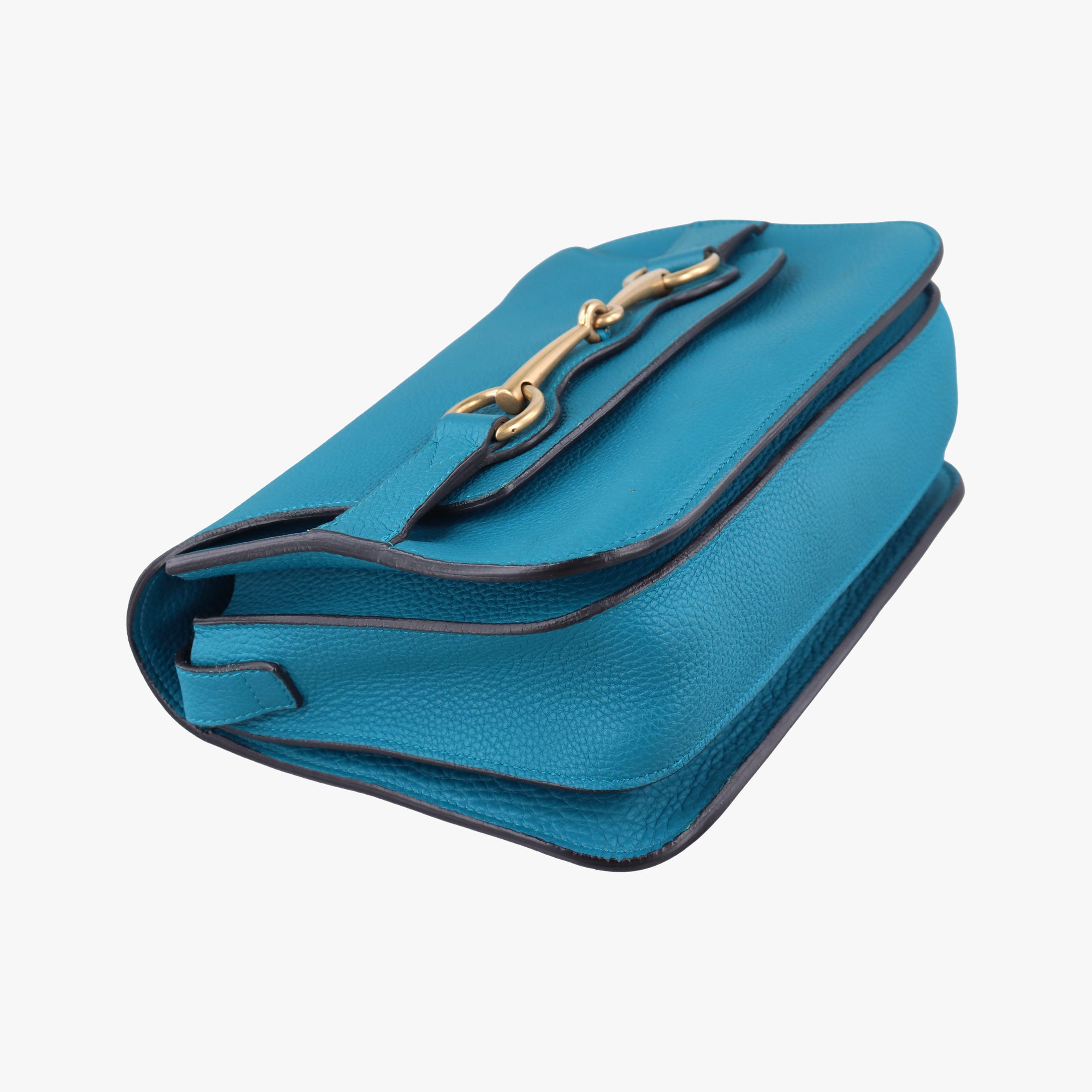 Pre-owned Gucci Bright Bit Blue Leather 353231 shoulderbag | stylenewstar