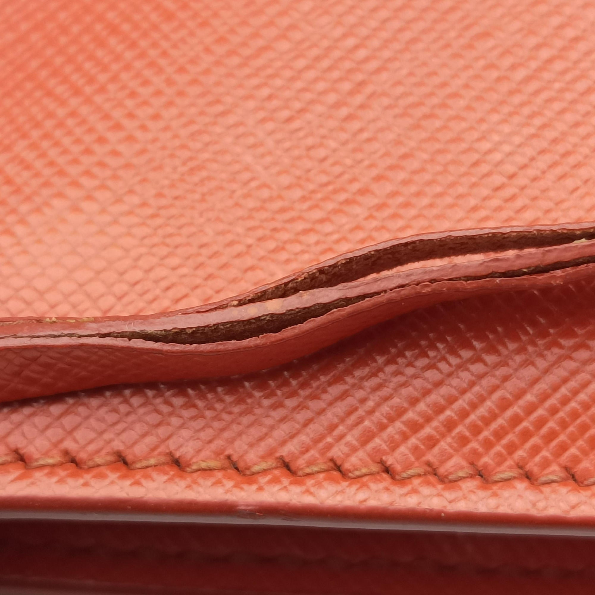 Pre-owned Prada Galleria Orange SAFFIANO Leather BN1844 shoulderbag | stylenewstar