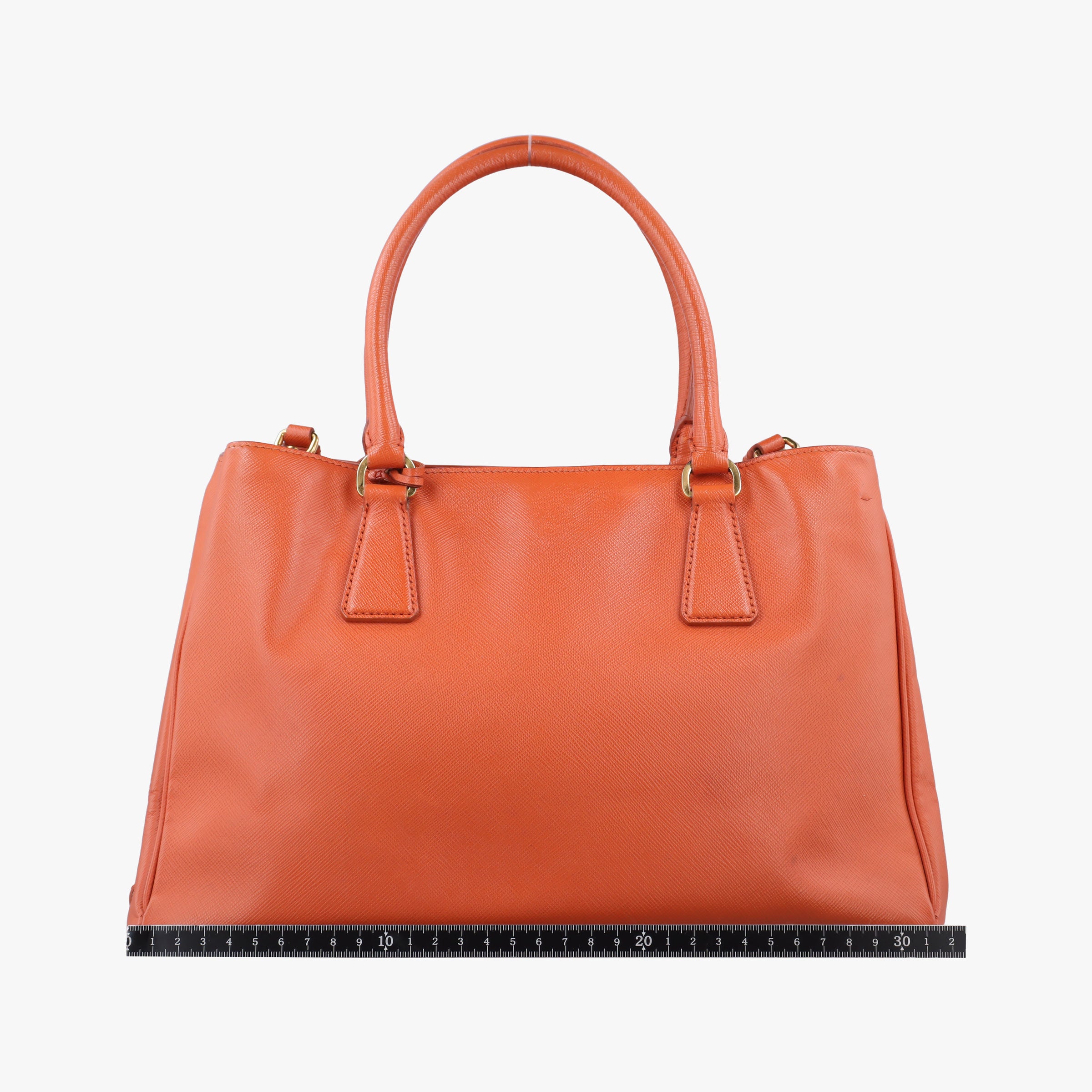 Pre-owned Prada Galleria Orange SAFFIANO Leather BN1844 shoulderbag | stylenewstar