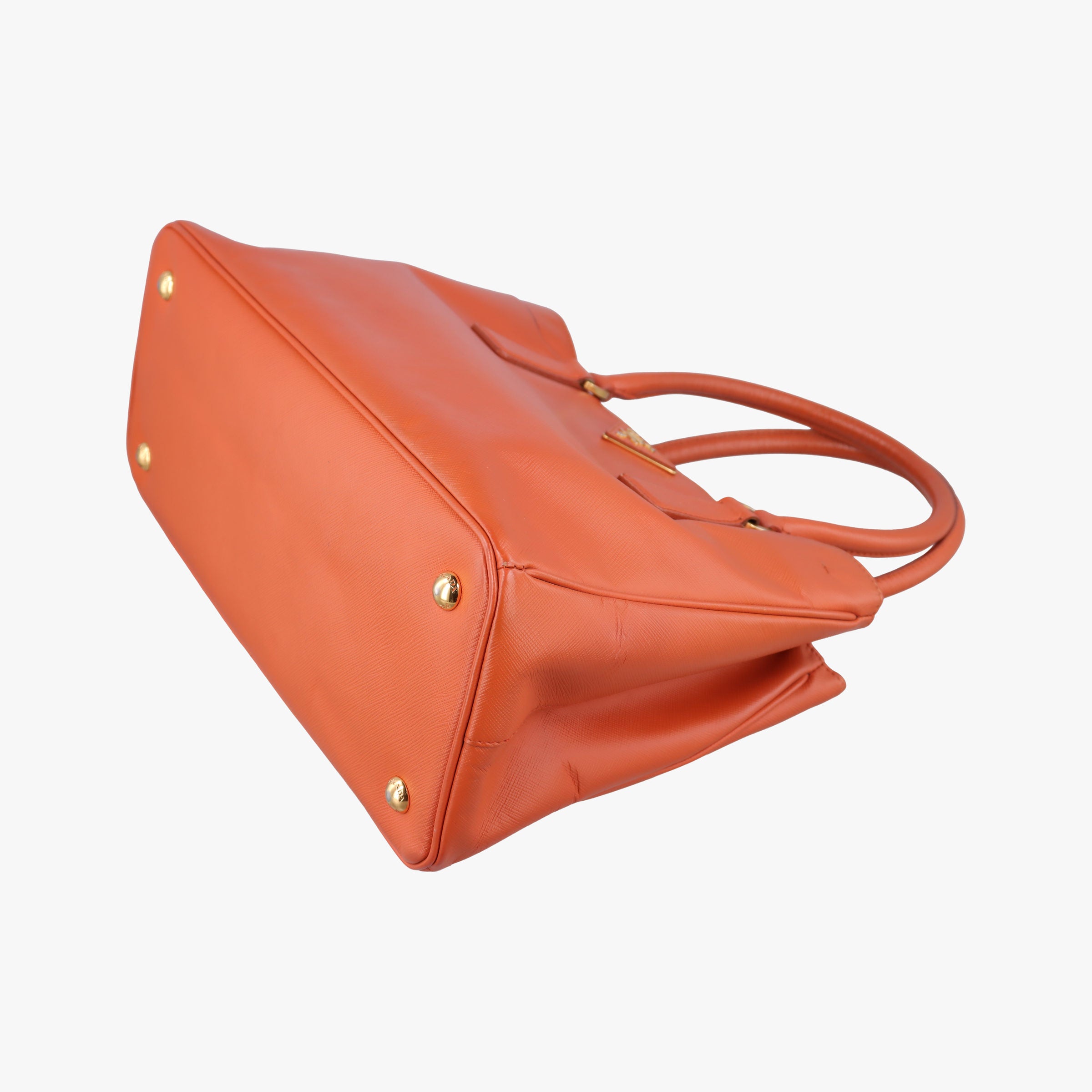 Pre-owned Prada Galleria Orange SAFFIANO Leather BN1844 shoulderbag | stylenewstar