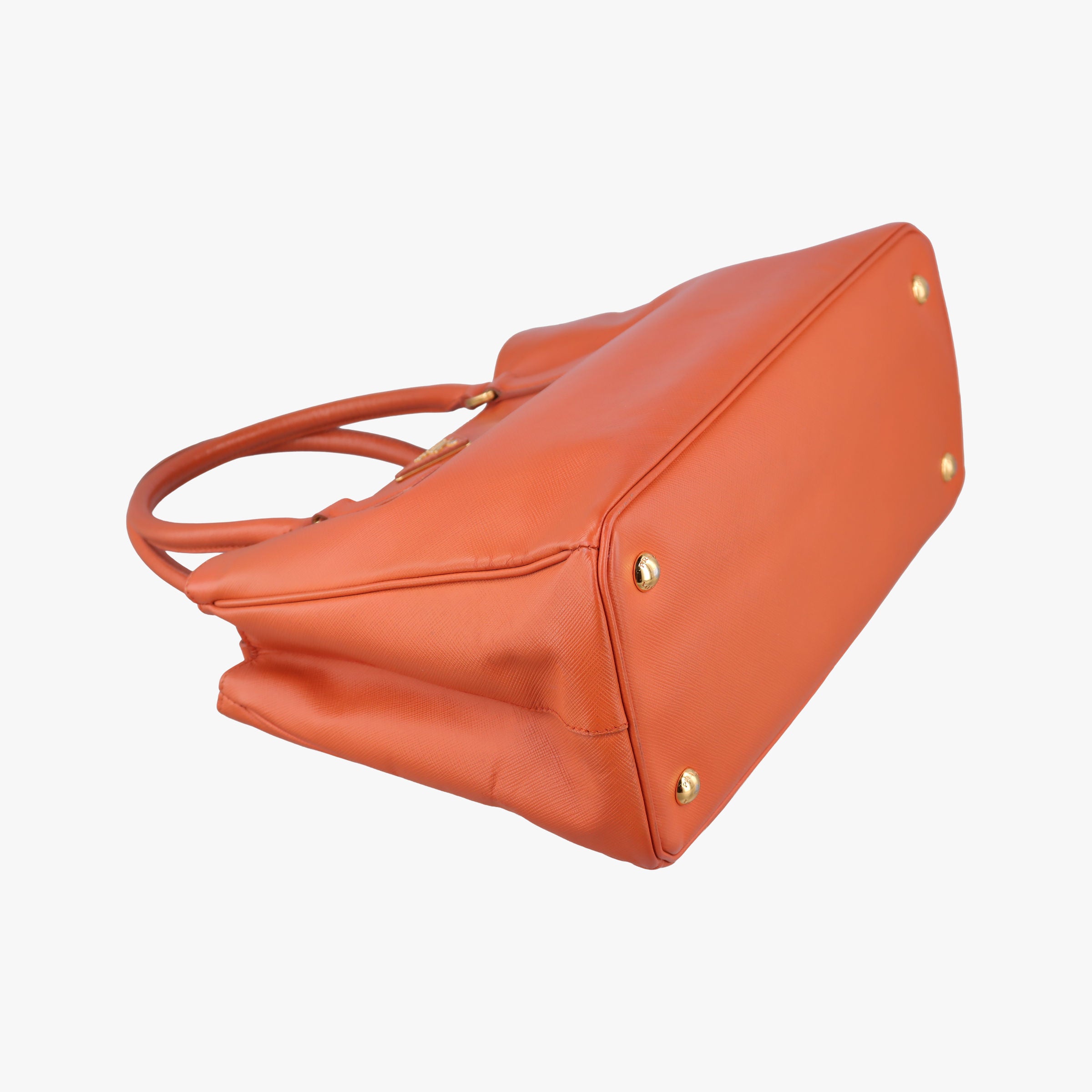Pre-owned Prada Galleria Orange SAFFIANO Leather BN1844 shoulderbag | stylenewstar