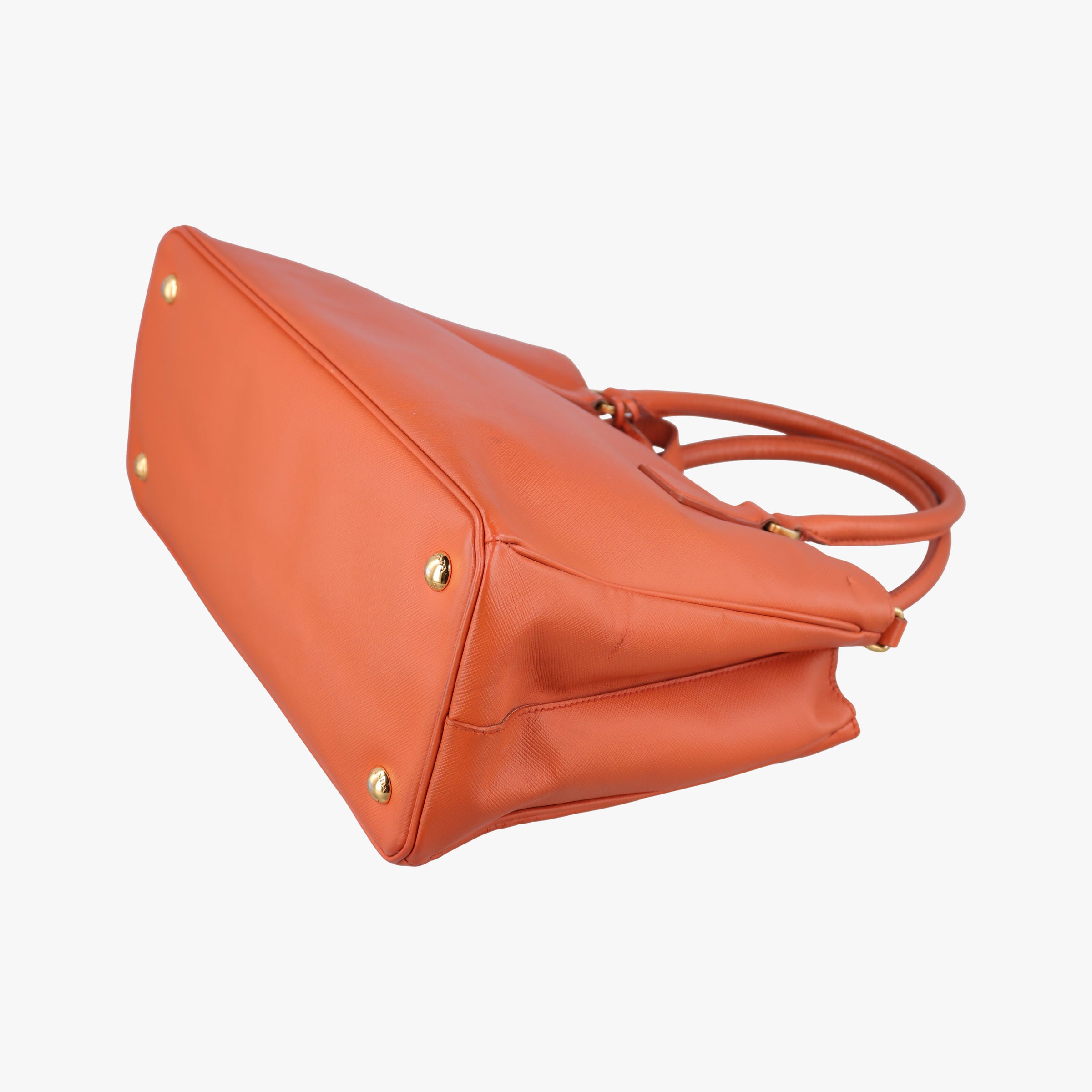 Pre-owned Prada Galleria Orange SAFFIANO Leather BN1844 shoulderbag | stylenewstar