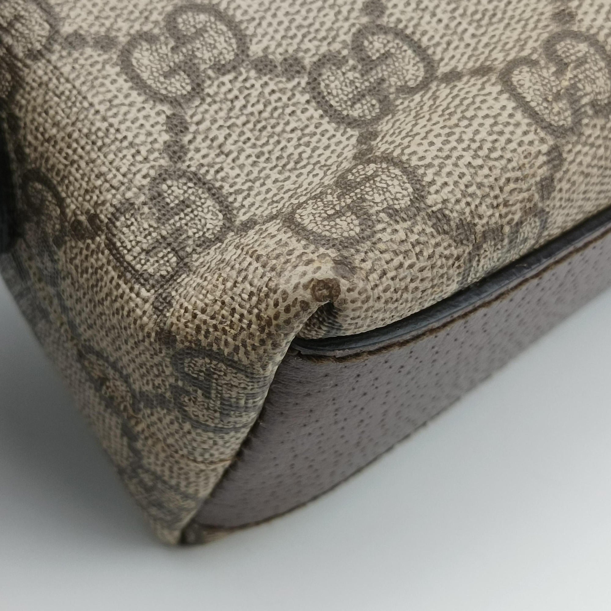 Pre-owned Gucci Ophidia brown×red×green PVC coated canvas×Leather 499621 shoulderbag | stylenewstar