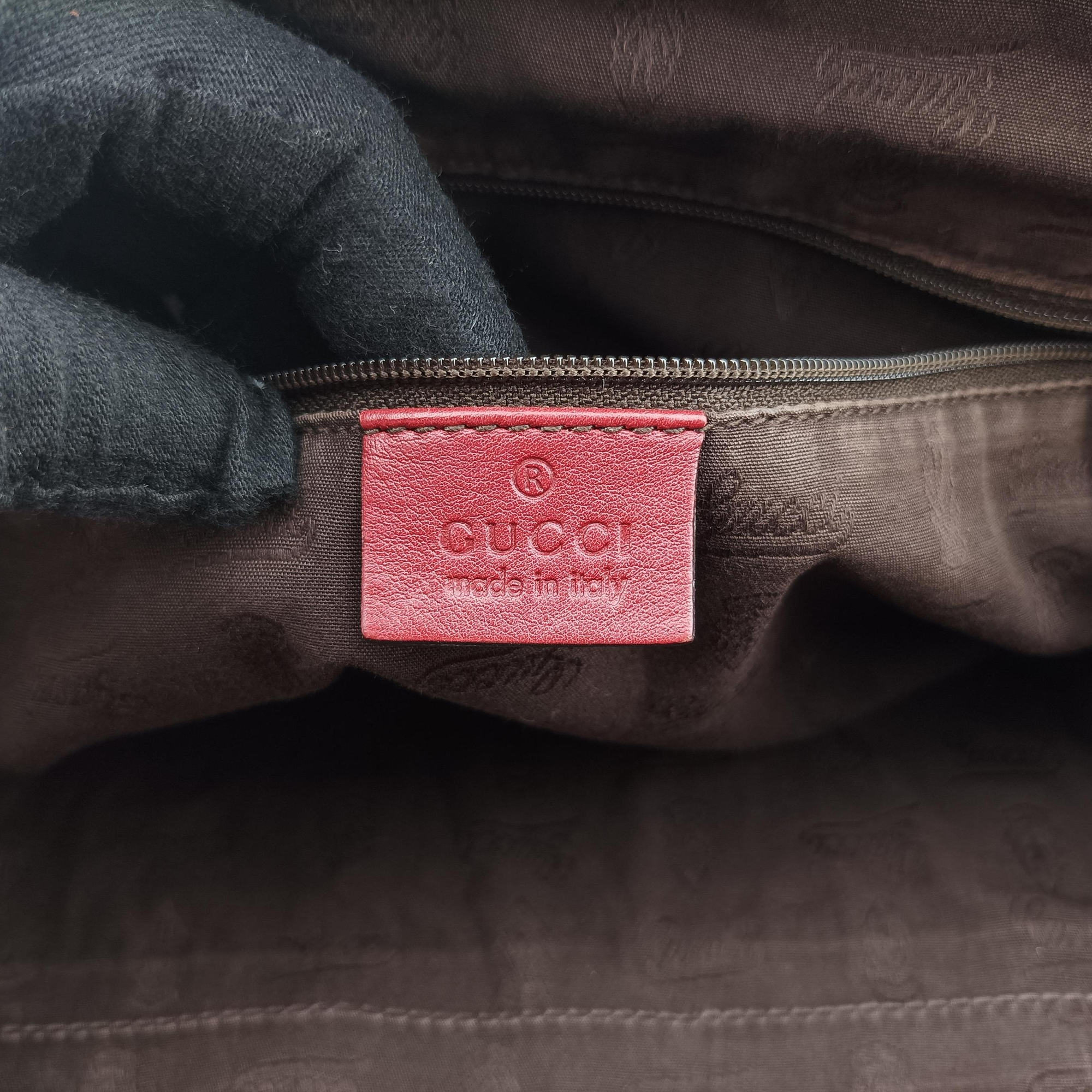 Pre-owned Gucci Sukey GUCCISSIMA Red Leather 223974 shoulderbag | stylenewstar