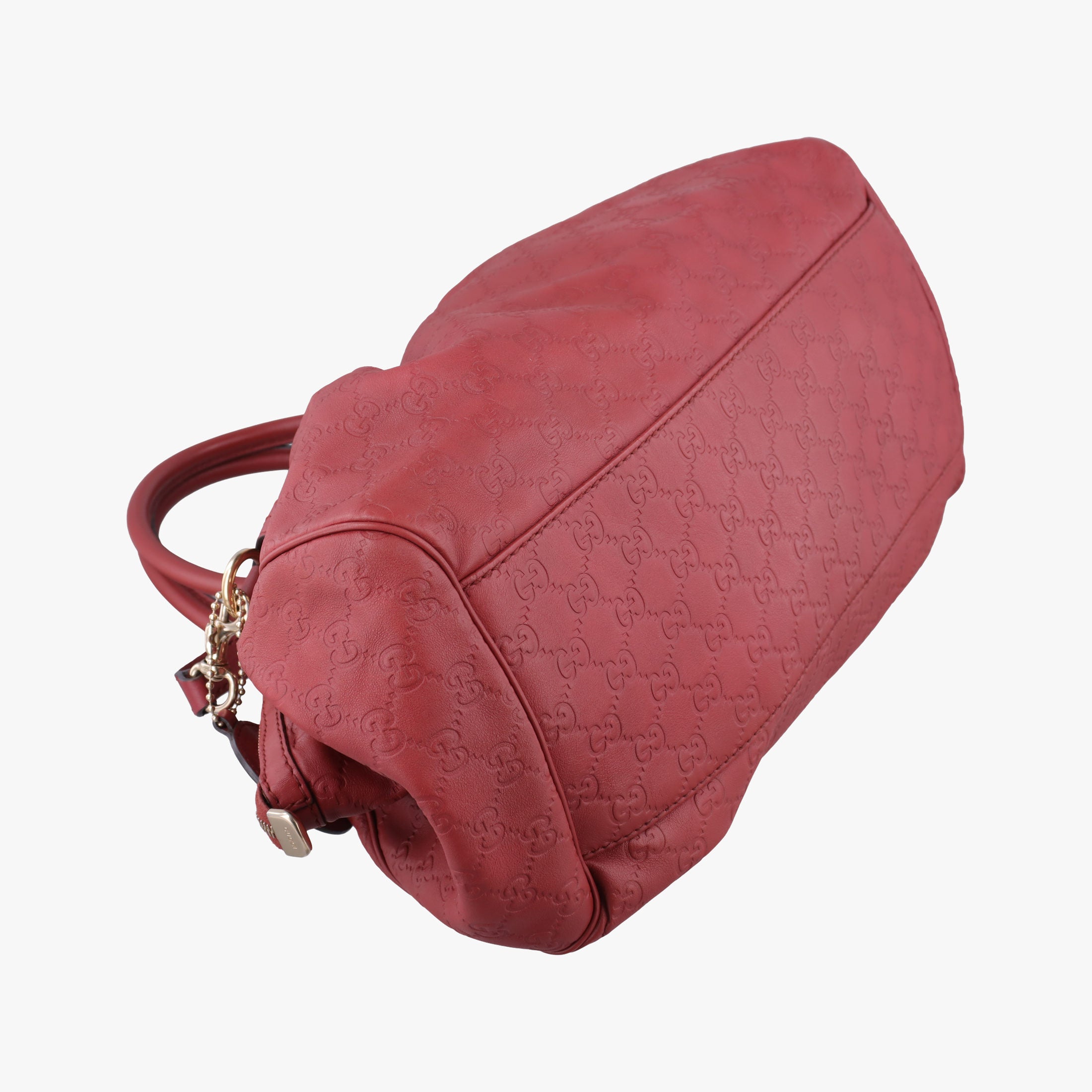 Pre-owned Gucci Sukey GUCCISSIMA Red Leather 223974 shoulderbag | stylenewstar