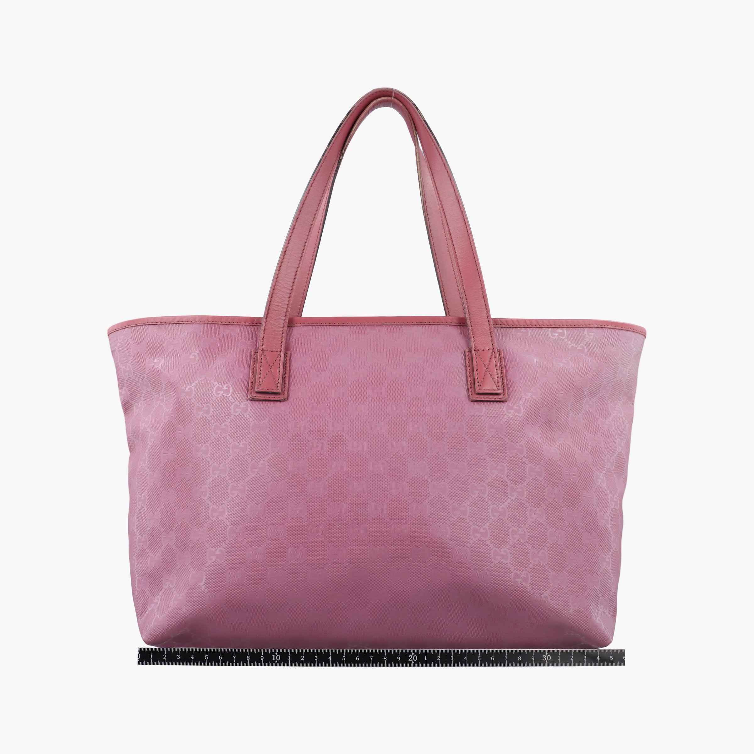 Pre-owned Gucci Guccissima Imprime Pink PVC coated canvas×Leather 211137 handbag | stylenewstar