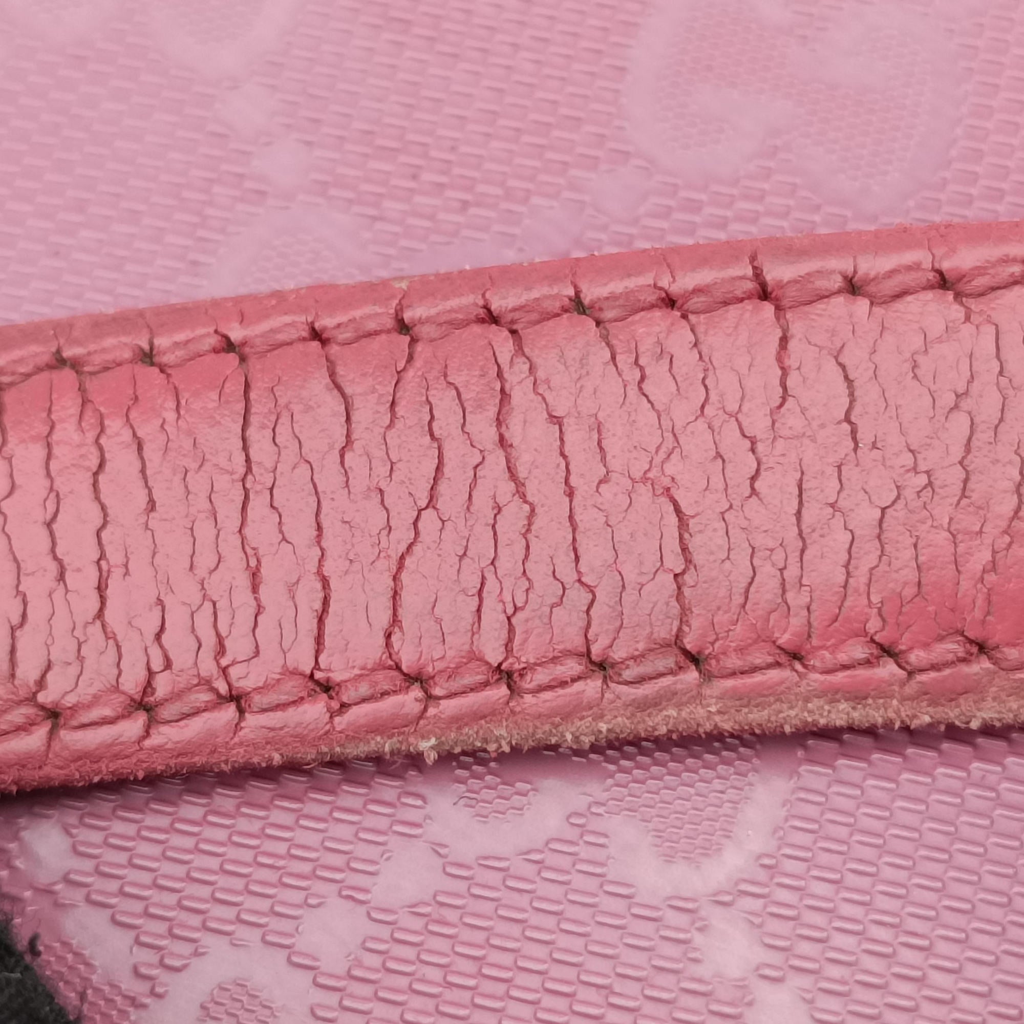 Pre-owned Gucci Guccissima Imprime Pink PVC coated canvas×Leather 211137 handbag | stylenewstar