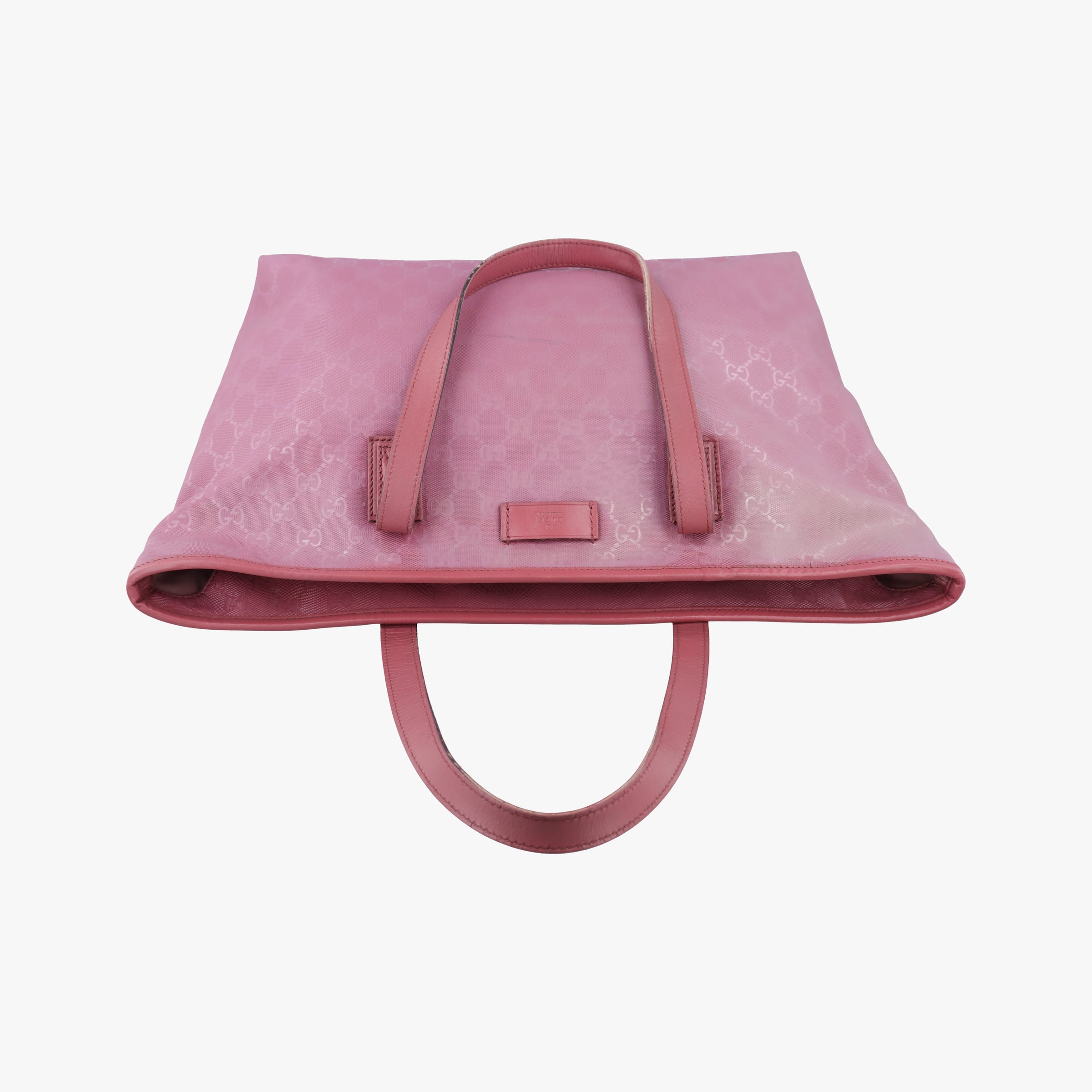 Pre-owned Gucci Guccissima Imprime Pink PVC coated canvas×Leather 211137 handbag | stylenewstar