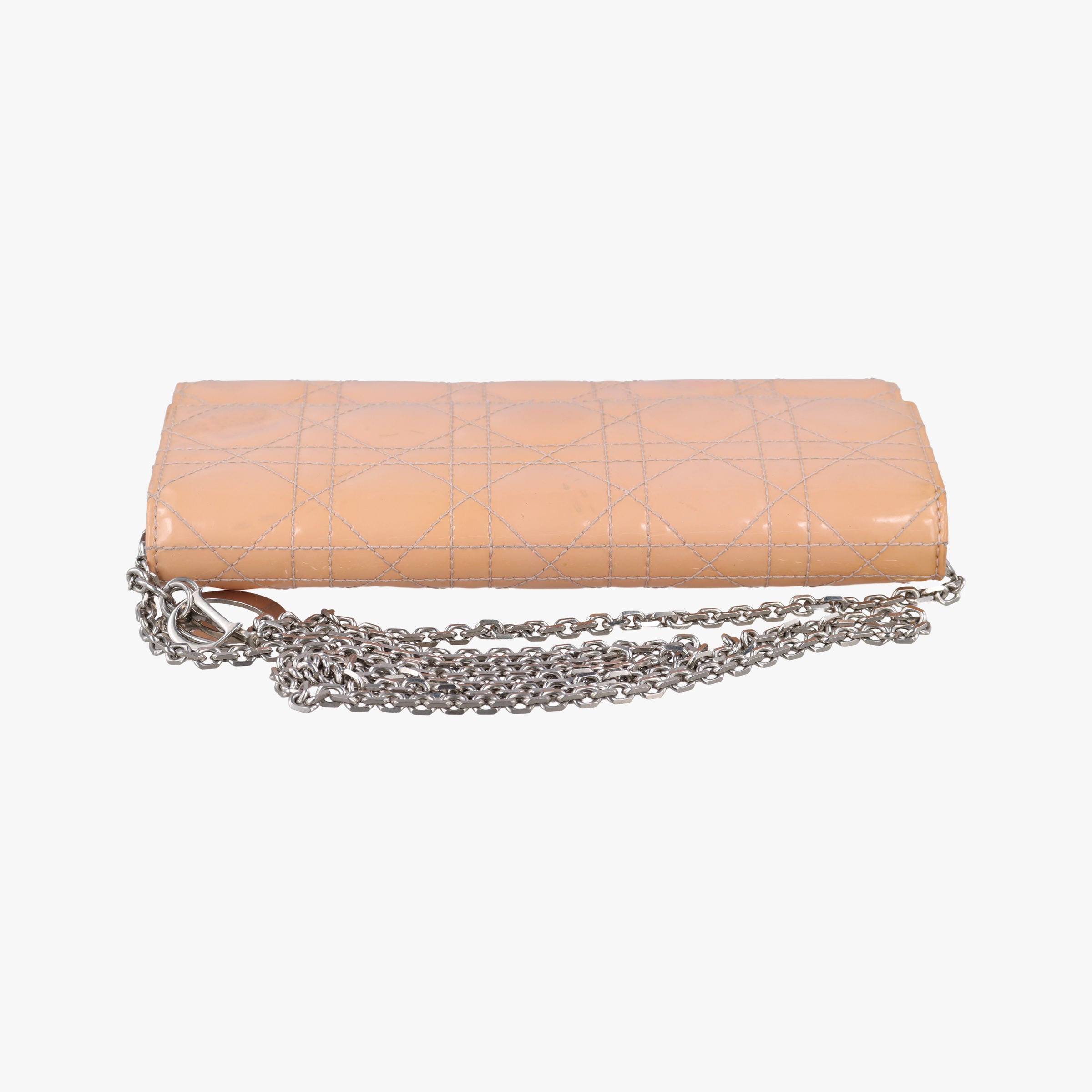 Pre-owned Christian Dior Lady Dior Cannage Yellow×Pink Patent  shoulderbag | stylenewstar