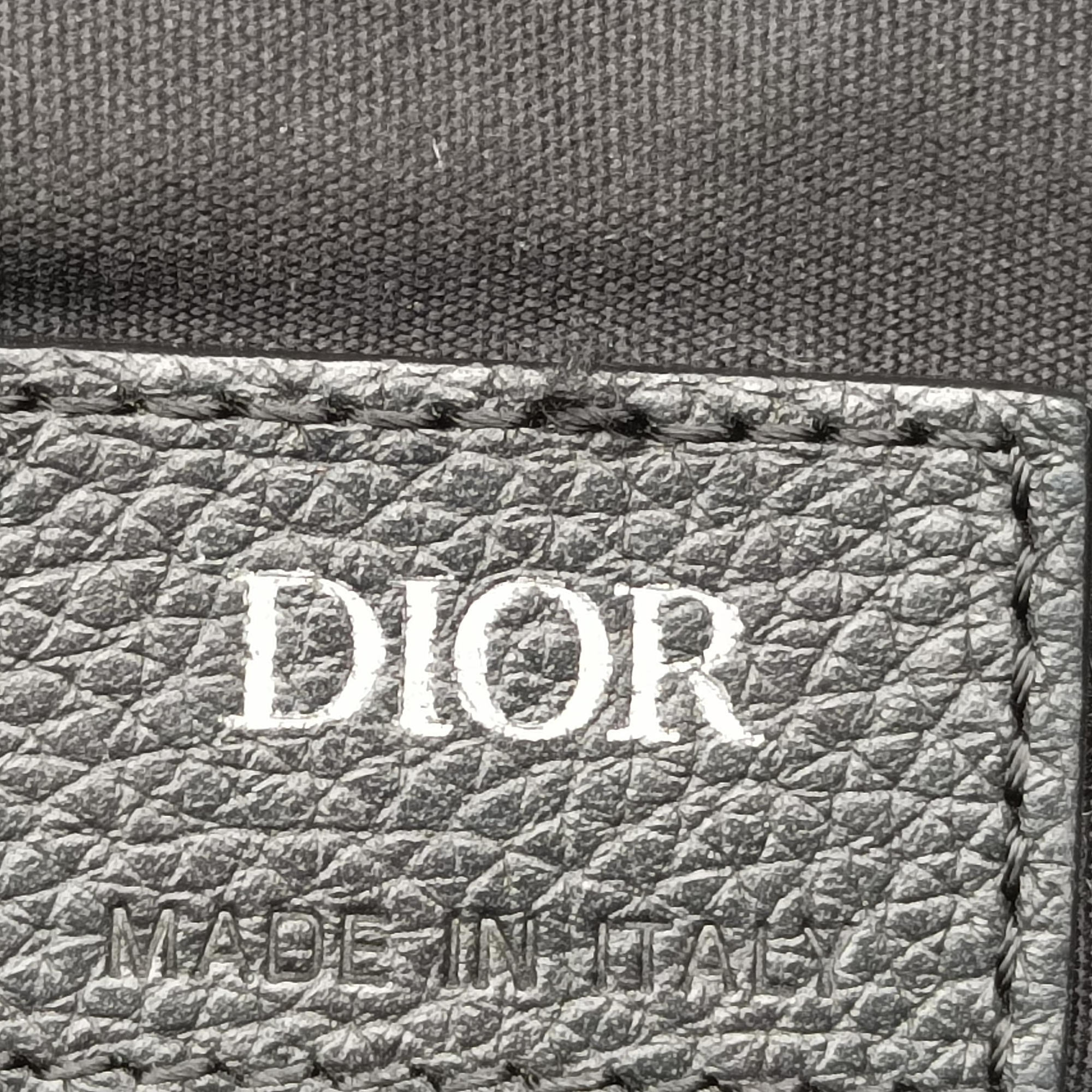 Pre-owned Christian Dior saddle Navy×Gray Jacquard×Leather  bum bag/waist bag | stylenewstar