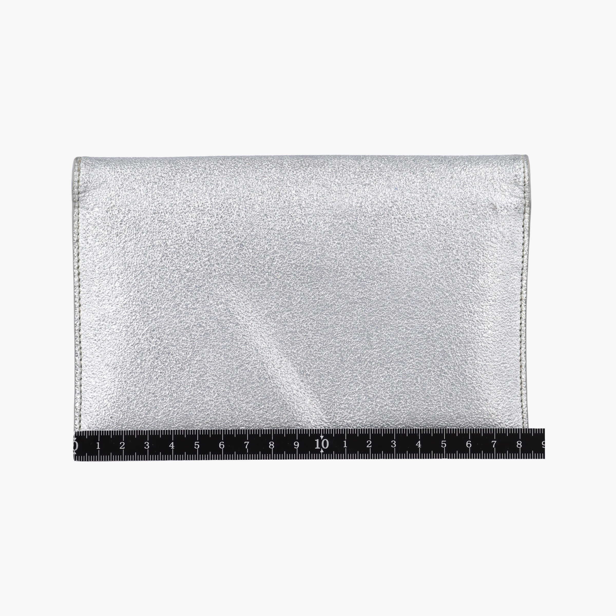 Pre-owned Yves Saint Laurent Cassandre Envelope Silver Leather 402031 shoulderbag | stylenewstar