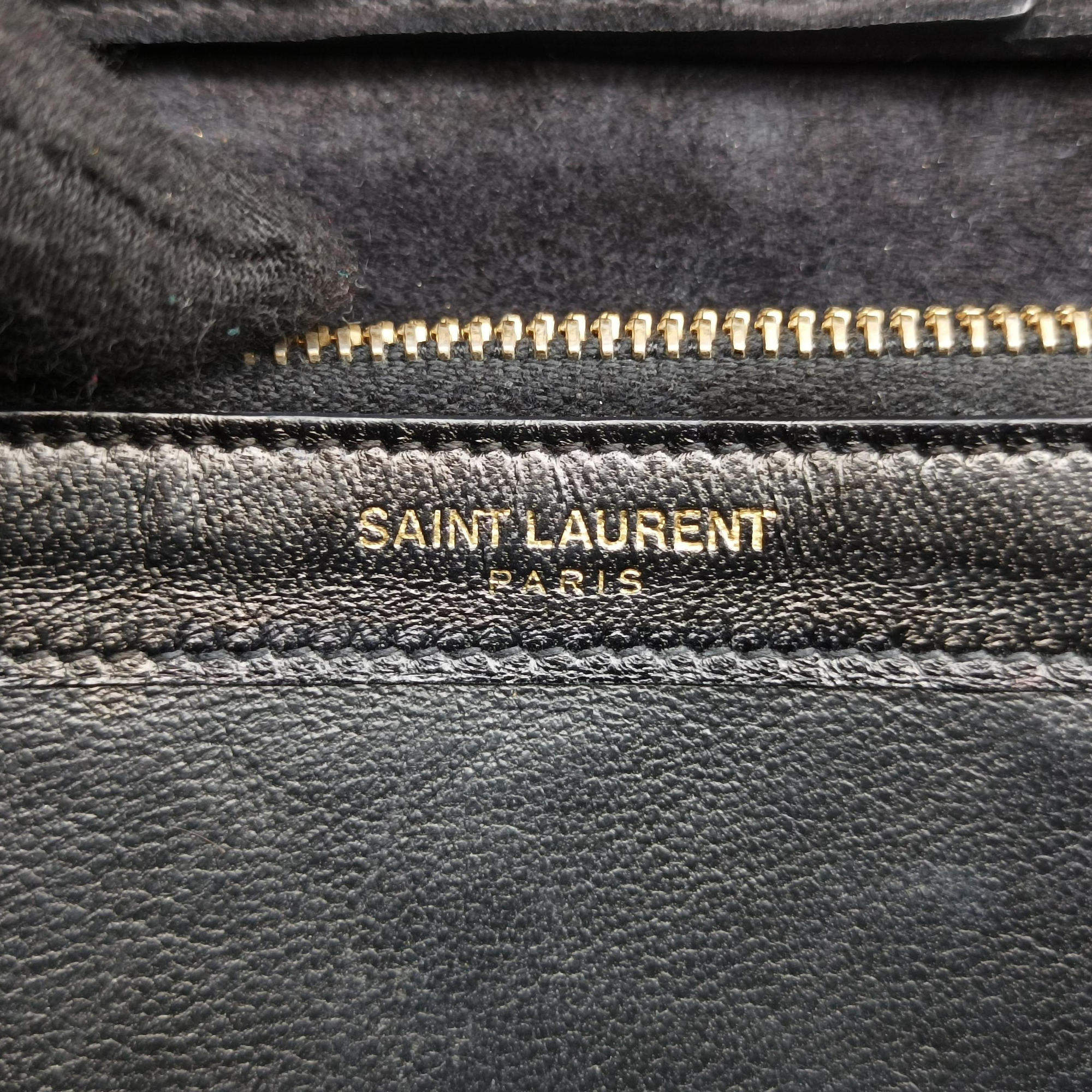 Pre-owned Yves Saint Laurent KATE Golden Leather 377829 shoulderbag | stylenewstar