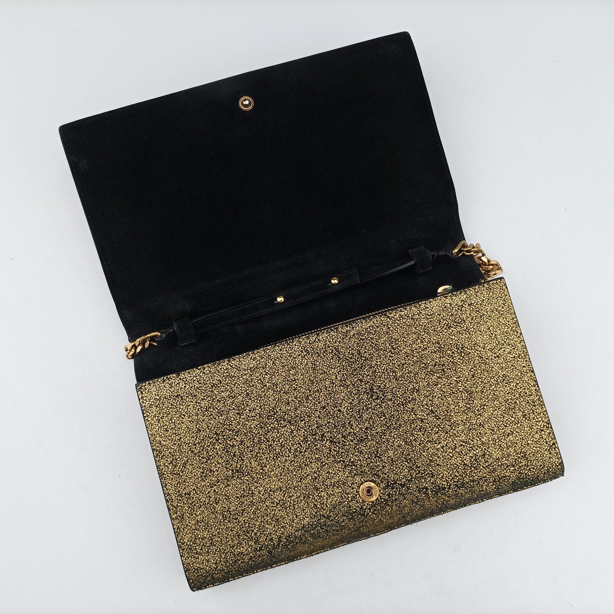 Pre-owned Yves Saint Laurent KATE Golden Leather 377829 shoulderbag | stylenewstar