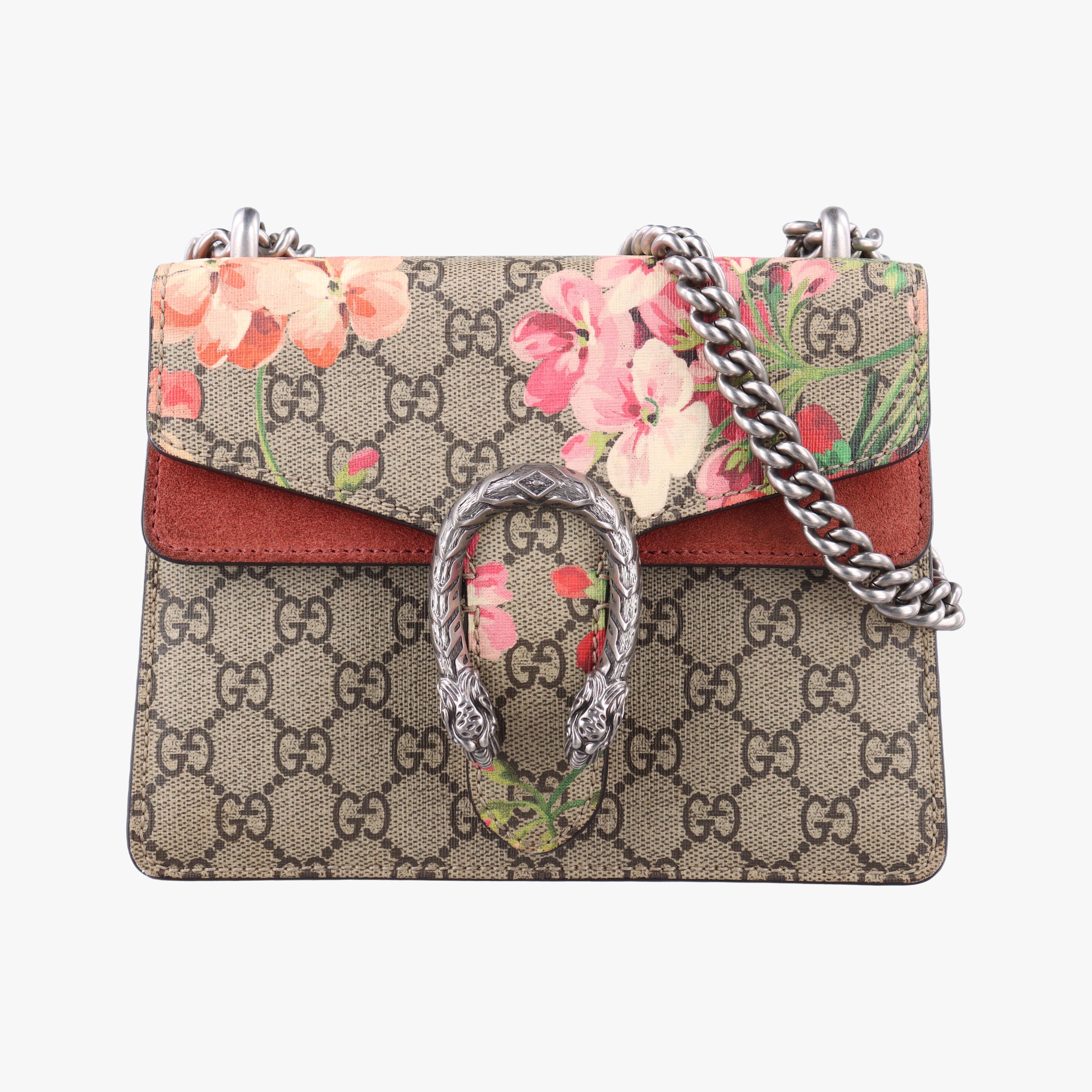 Secondhand Gucci Dionysus beige×red×multicolor PVC coated canvas × suede 421970 shoulderbag | stylenewstar