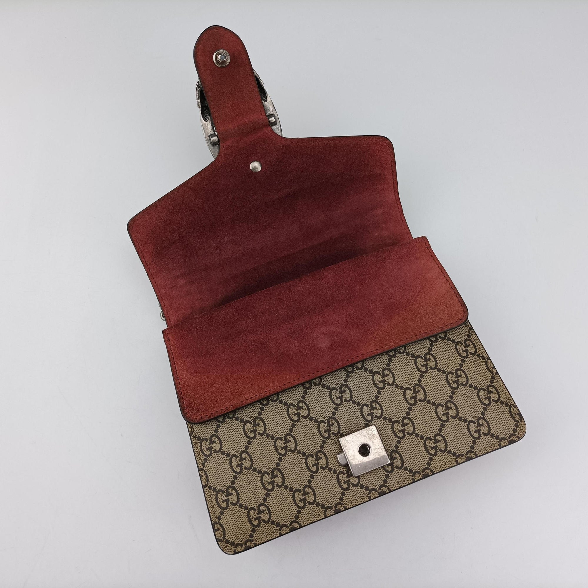 Secondhand Gucci Dionysus beige×red×multicolor PVC coated canvas × suede 421970 shoulderbag | stylenewstar