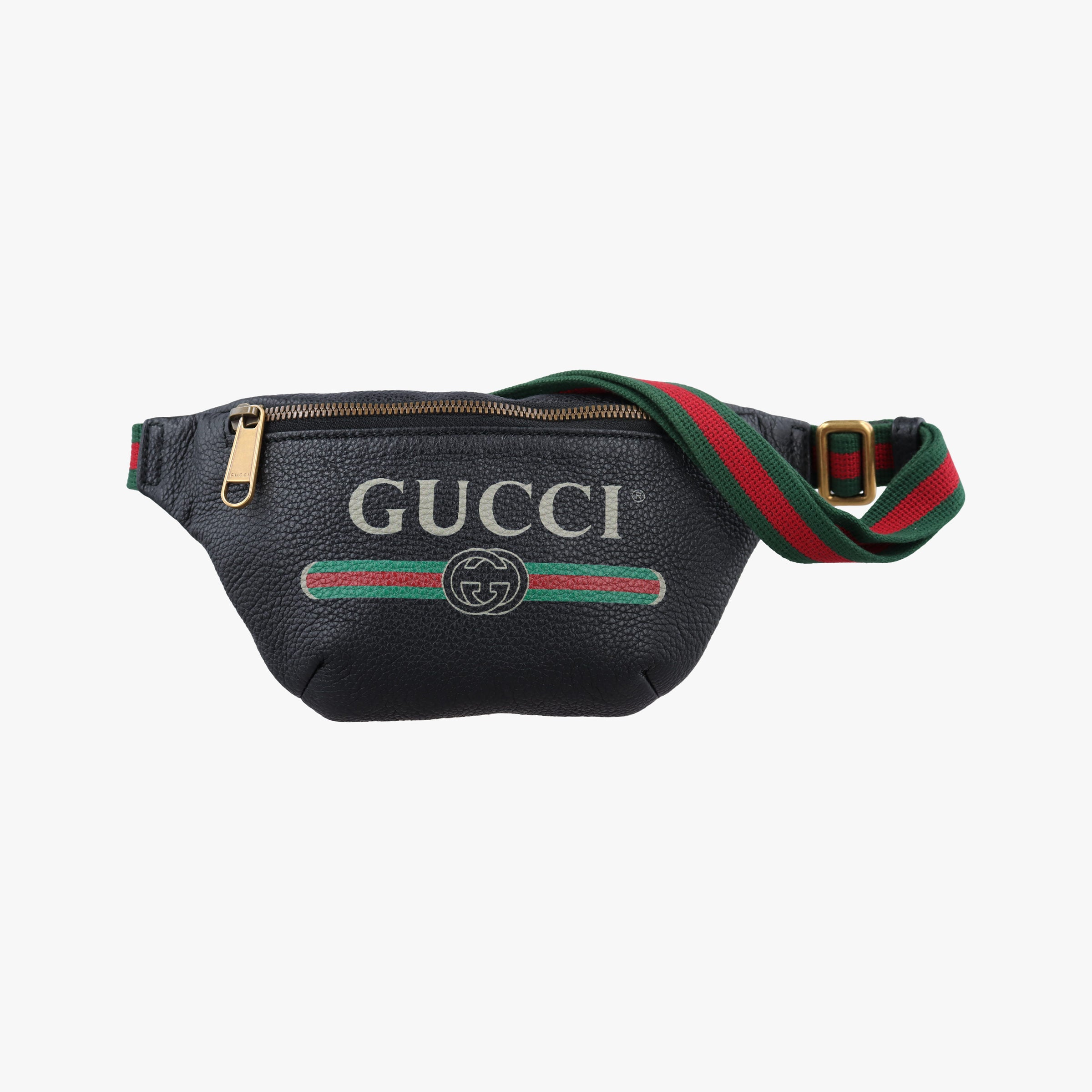 Vintage Gucci Gucci print Black Leather 527792 bum bag/waist bag | stylenewstar