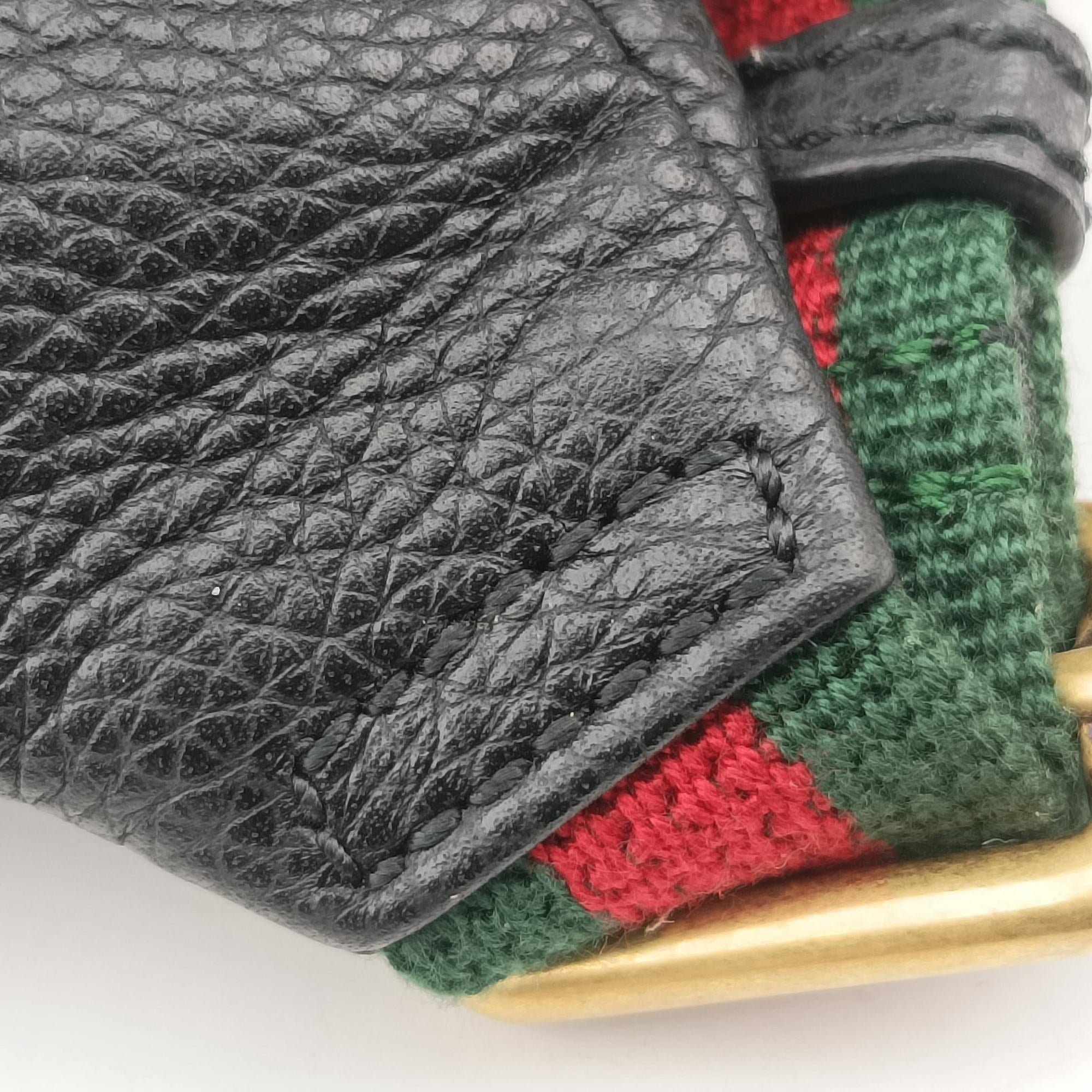 Vintage Gucci Gucci print Black Leather 527792 bum bag/waist bag | stylenewstar