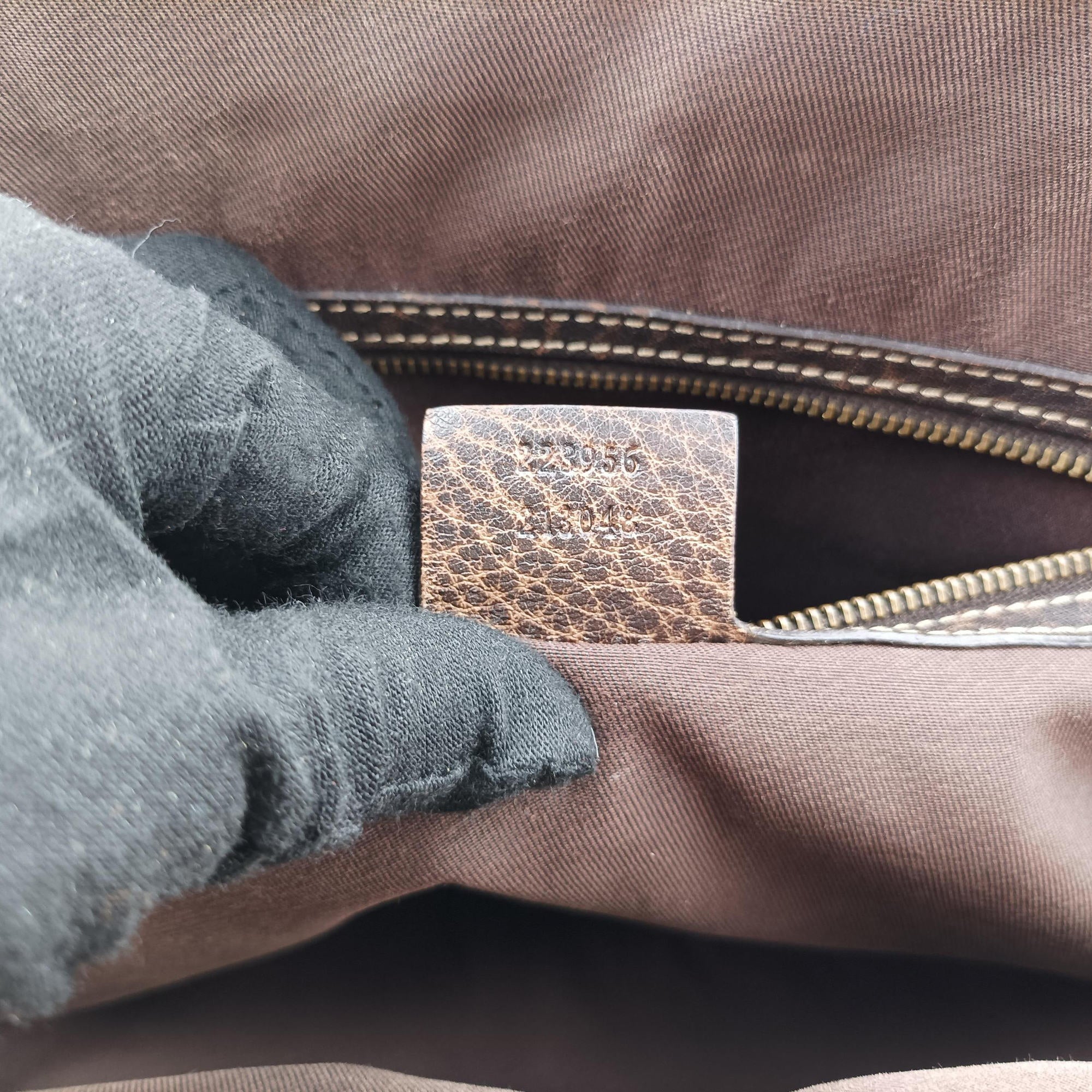 Pre-owned Gucci Guccissima New Pelham horsebit Brown leather 223956 handbag | stylenewstar
