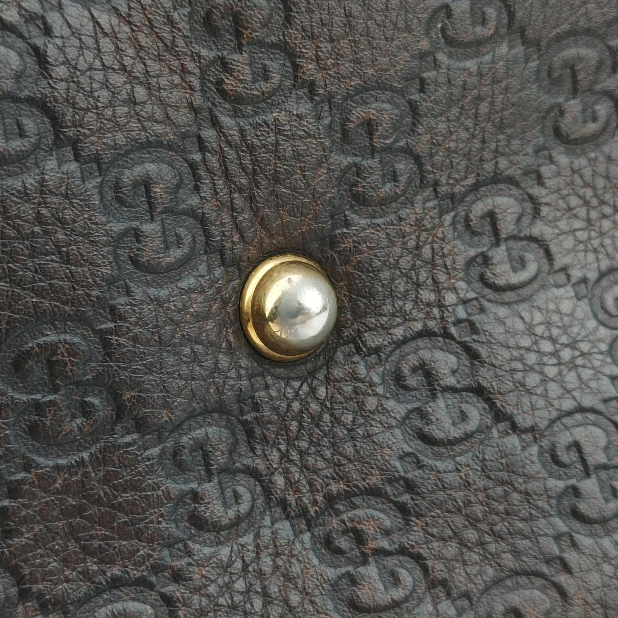 Pre-owned Gucci Guccissima New Pelham horsebit Brown leather 223956 handbag | stylenewstar