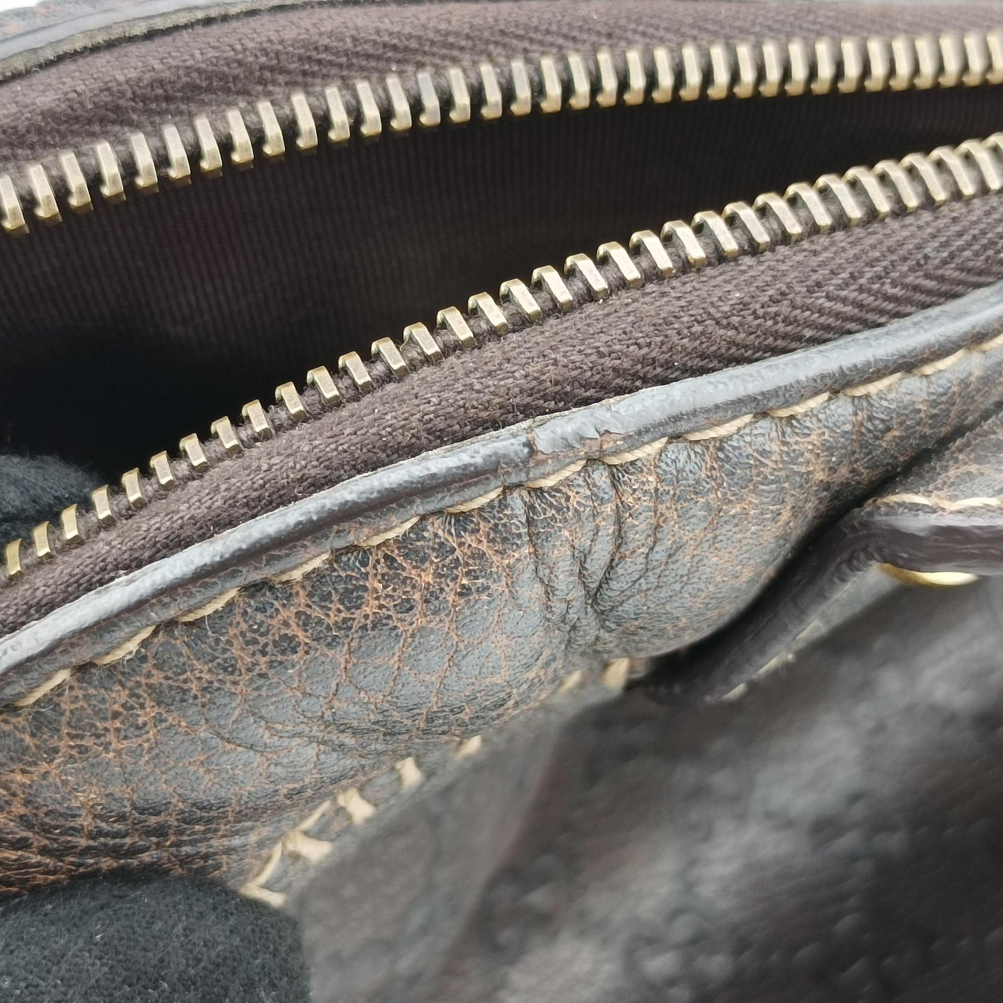 Pre-owned Gucci Guccissima New Pelham horsebit Brown leather 223956 handbag | stylenewstar