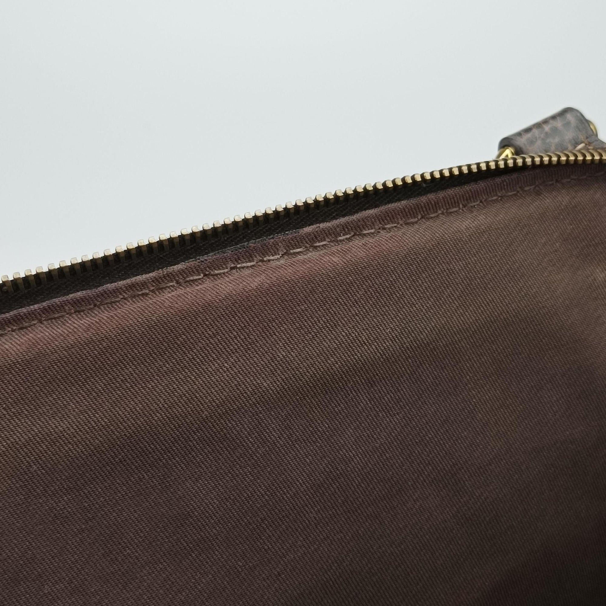 Pre-owned Gucci Guccissima New Pelham horsebit Brown leather 223956 handbag | stylenewstar