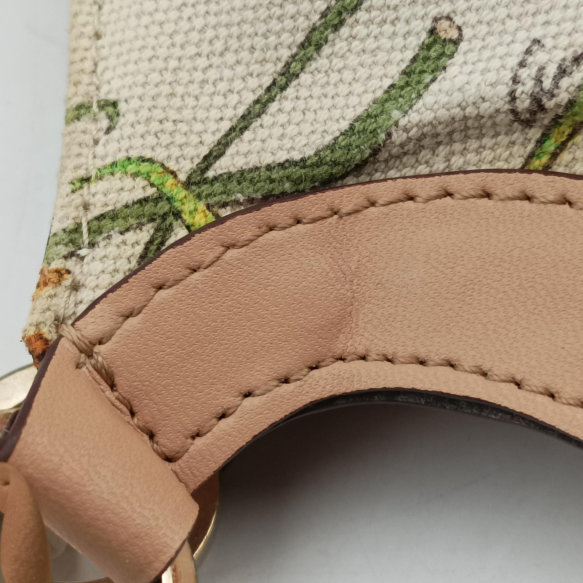 Pre-owned Gucci Bamboo Floral White×Multicolour Canvas×Leather 140203 handbag | stylenewstar