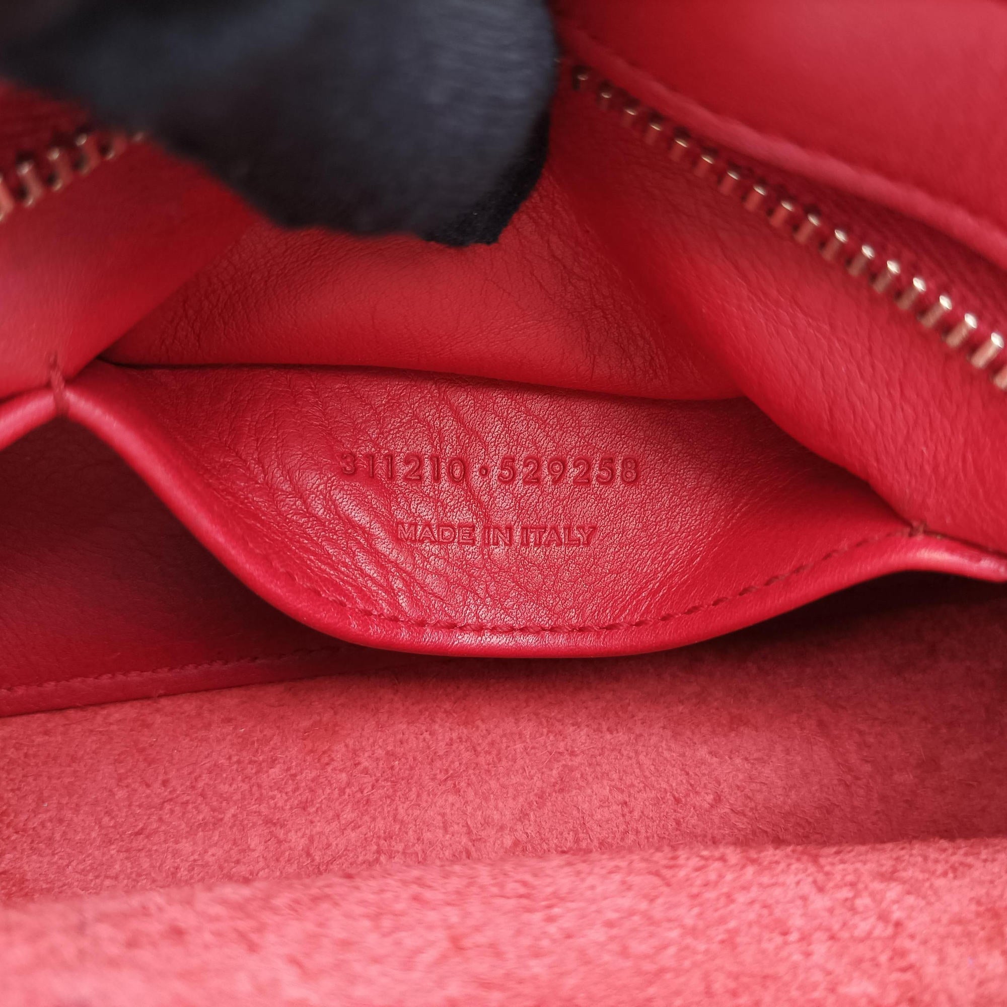 Pre-owned Yves Saint Laurent Y Ligne Petit Cabas Red Leather 311210 shoulderbag | stylenewstar
