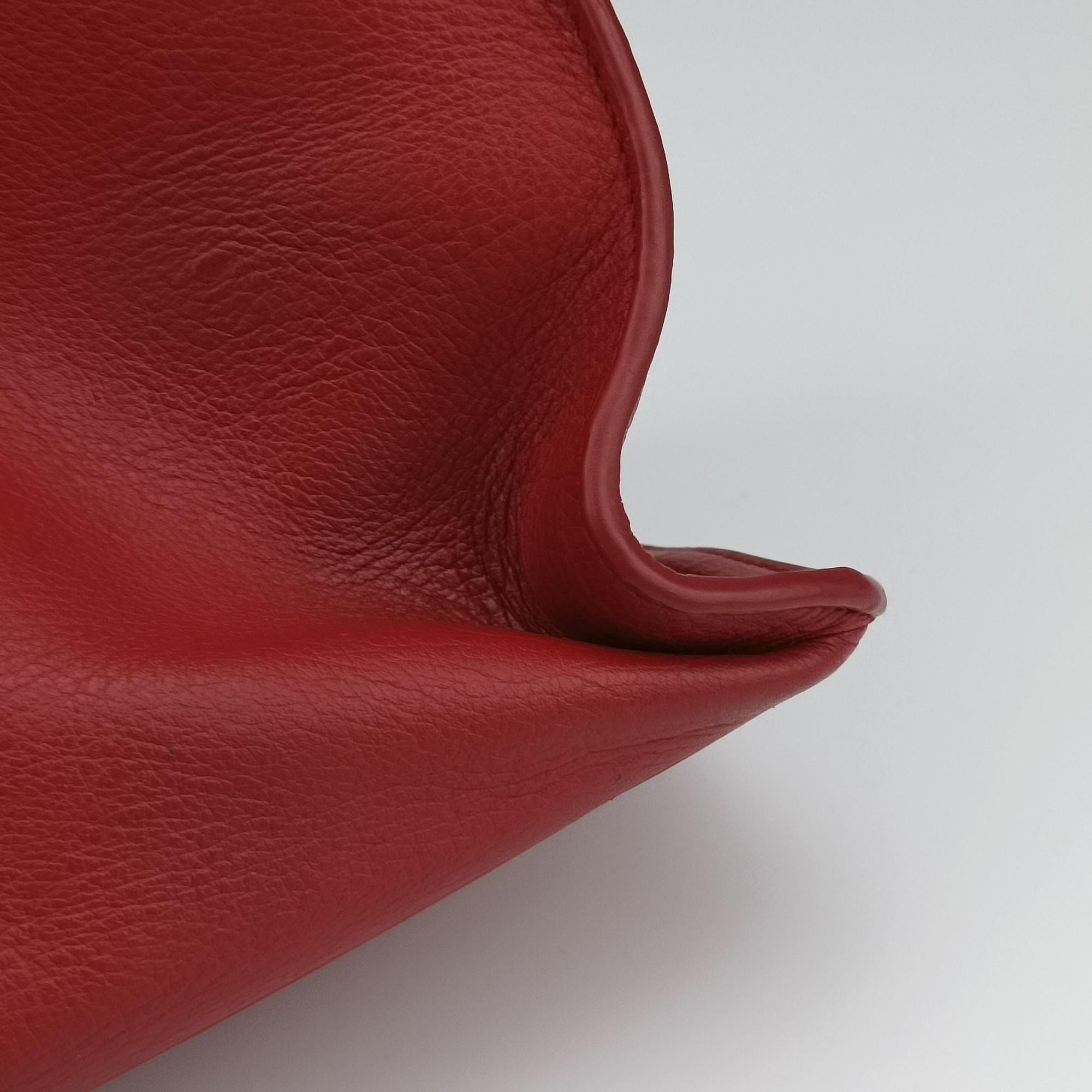 Pre-owned Yves Saint Laurent Y Ligne Petit Cabas Red Leather 311210 shoulderbag | stylenewstar