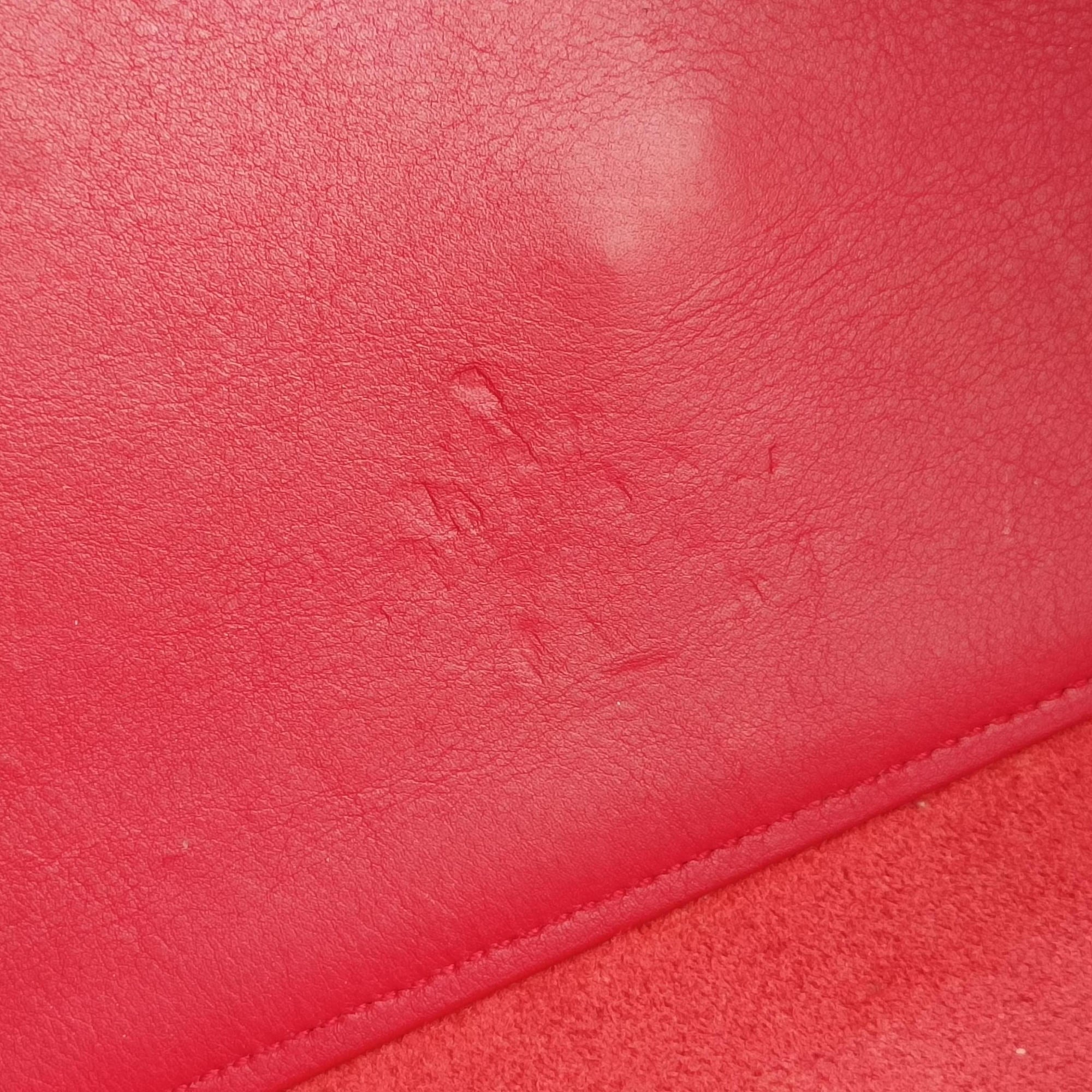 Pre-owned Yves Saint Laurent Y Ligne Petit Cabas Red Leather 311210 shoulderbag | stylenewstar