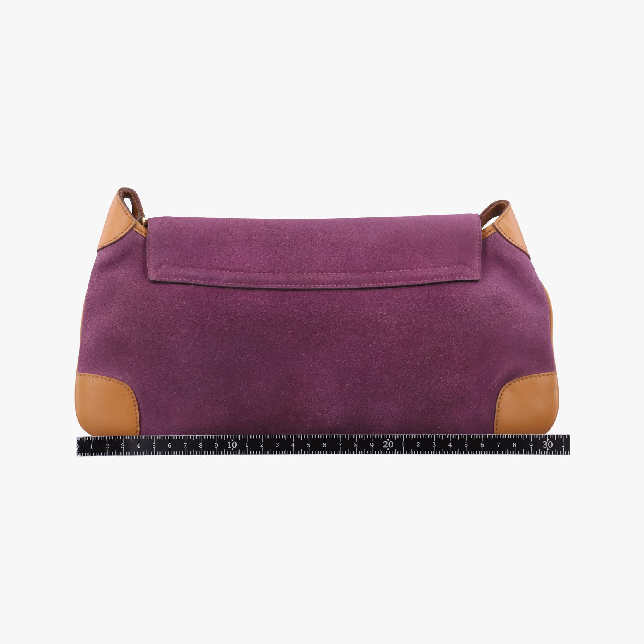 Pre-owned Gucci tiger head purplexbeige Suedexleather 001·41 handbag | stylenewstar