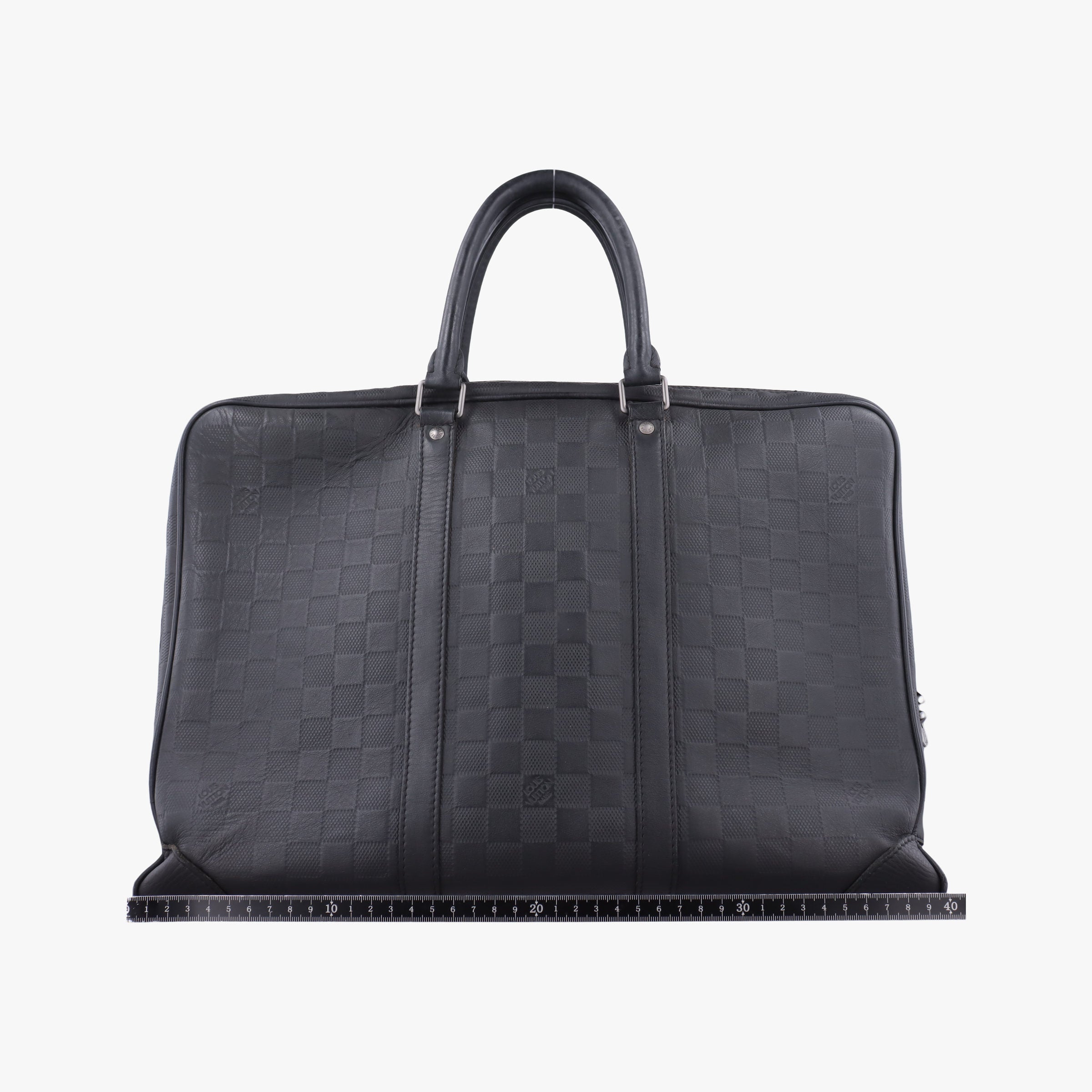 Pre-owned Louis Vuitton Port Document Voyage PM onyx Damier Infini N41146 handbag | stylenewstar