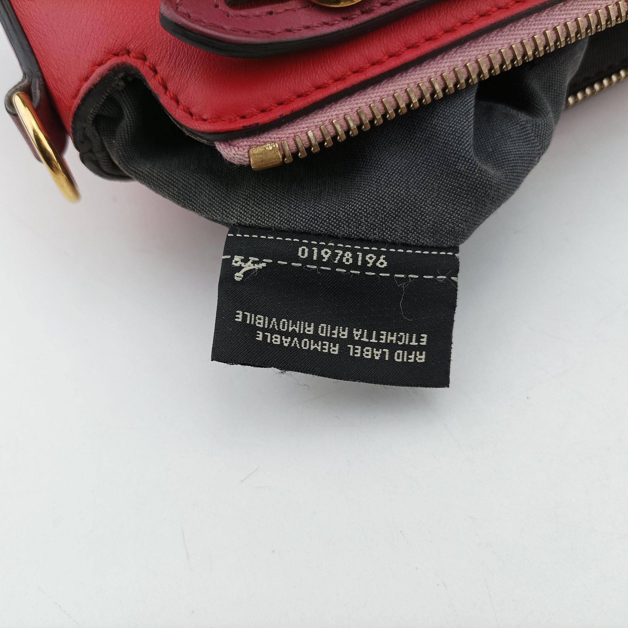 Pre-owned Fendi By the Way Red×pink Leather 8BL135 shoulderbag | stylenewstar