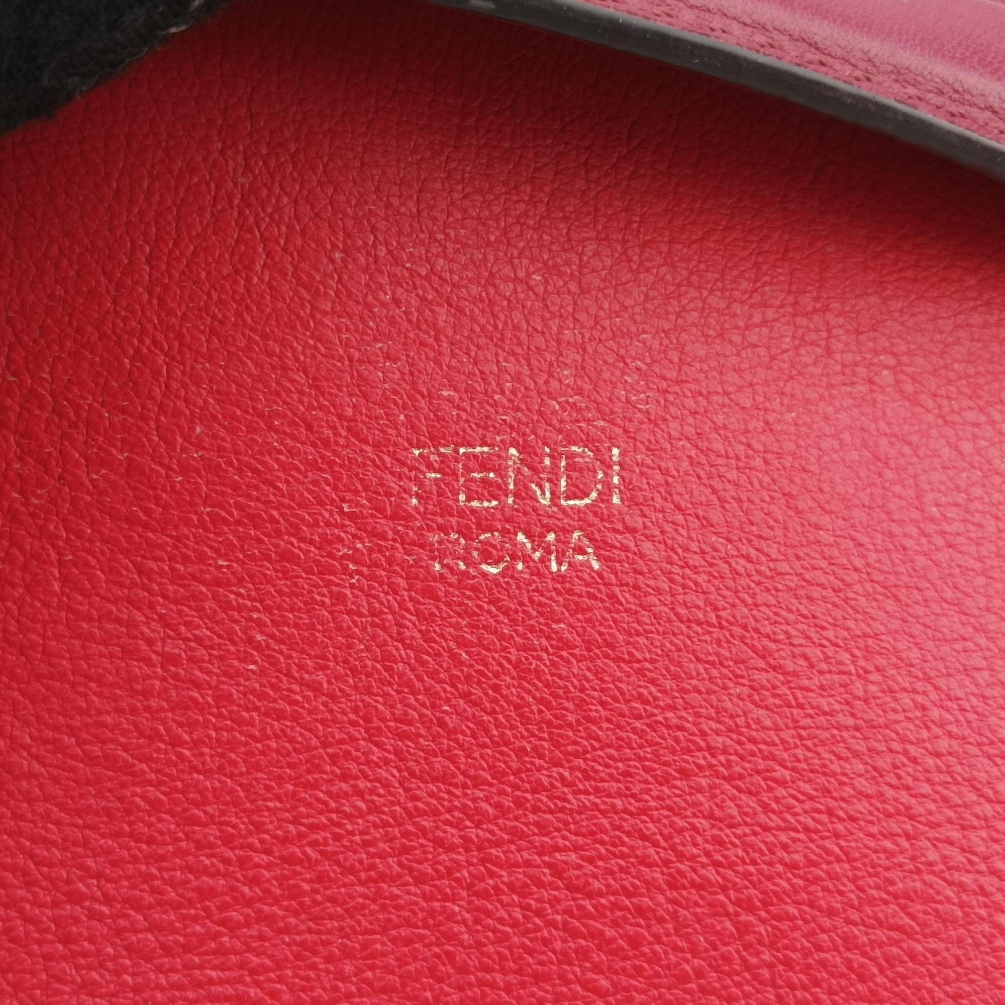 Pre-owned Fendi By the Way Red×pink Leather 8BL135 shoulderbag | stylenewstar