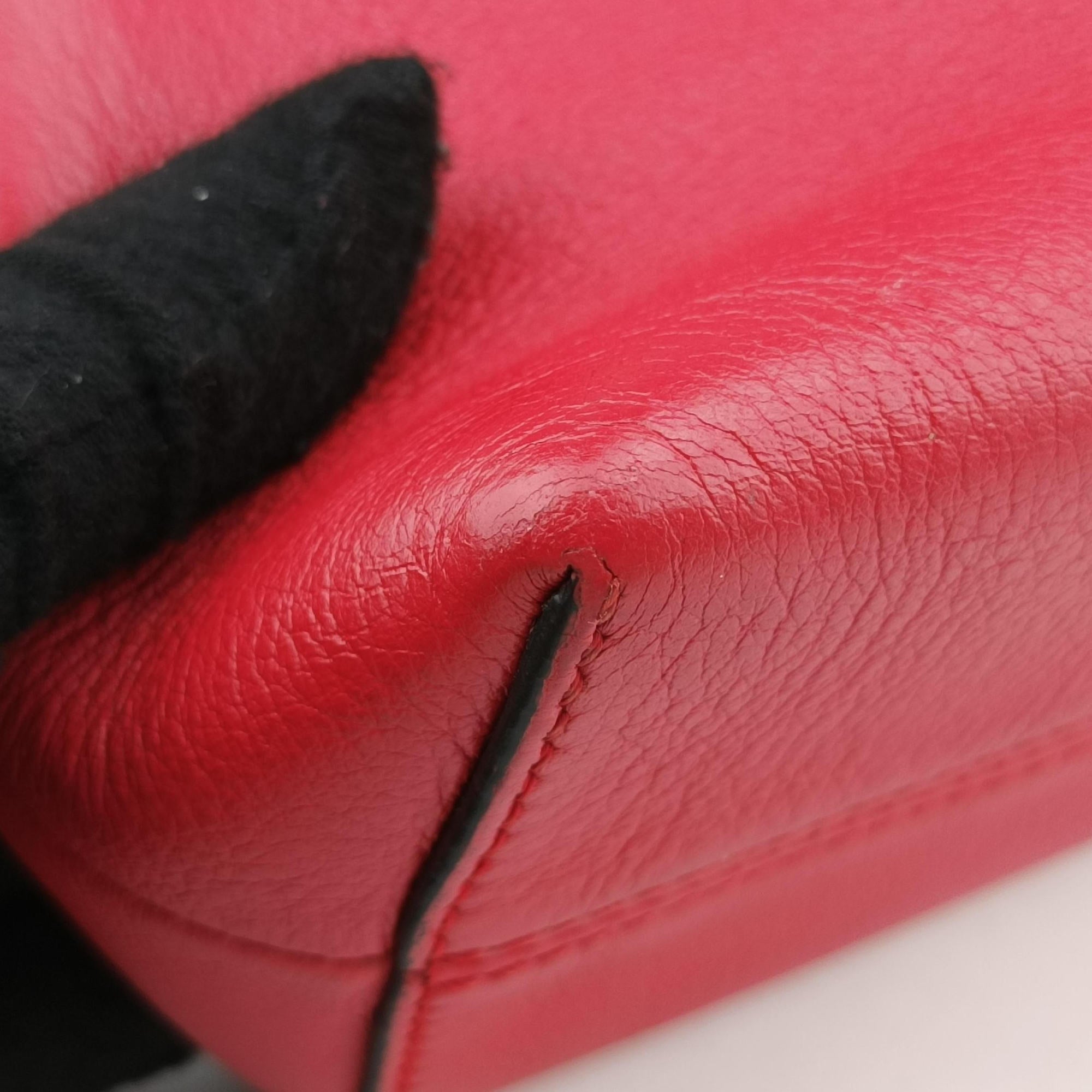 Pre-owned Fendi By the Way Red×pink Leather 8BL135 shoulderbag | stylenewstar
