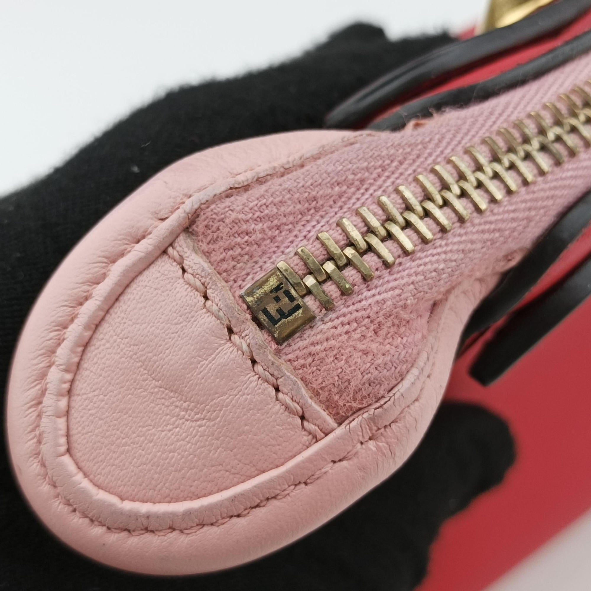 Pre-owned Fendi By the Way Red×pink Leather 8BL135 shoulderbag | stylenewstar