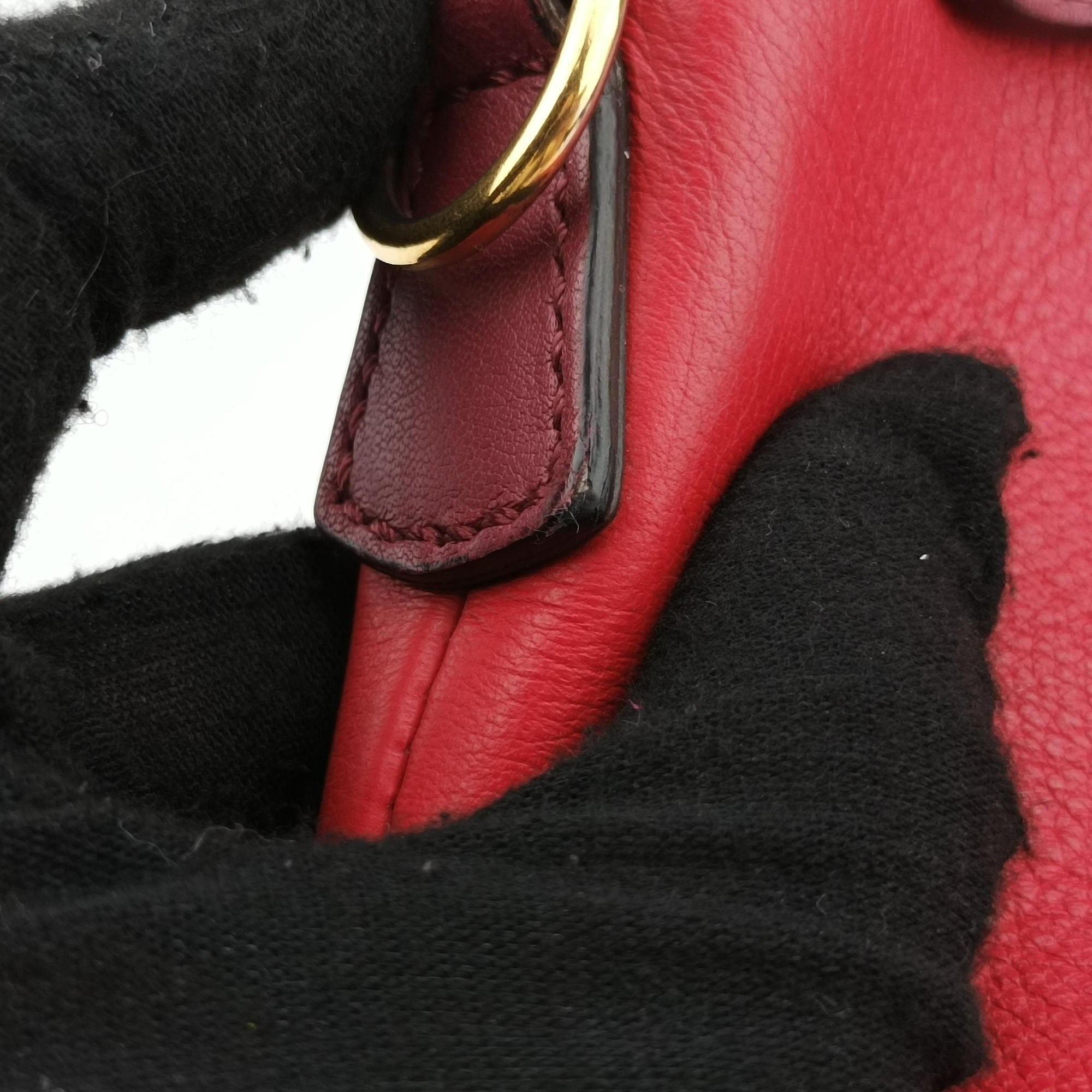 Pre-owned Fendi By the Way Red×pink Leather 8BL135 shoulderbag | stylenewstar
