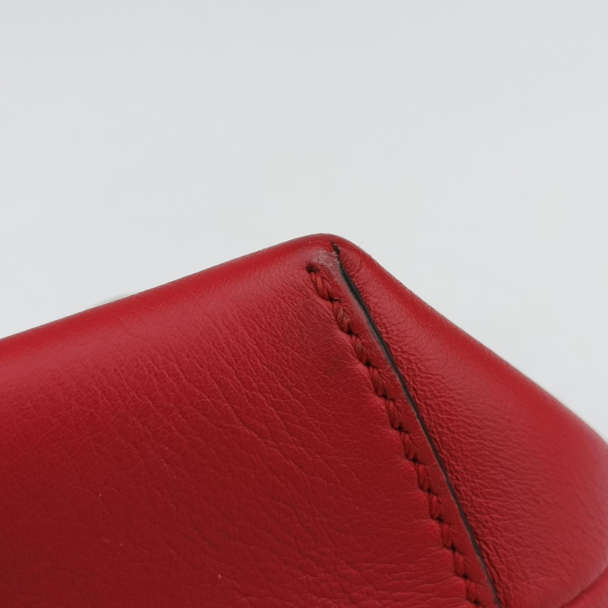 Pre-owned Fendi By the Way Red×pink Leather 8BL135 shoulderbag | stylenewstar