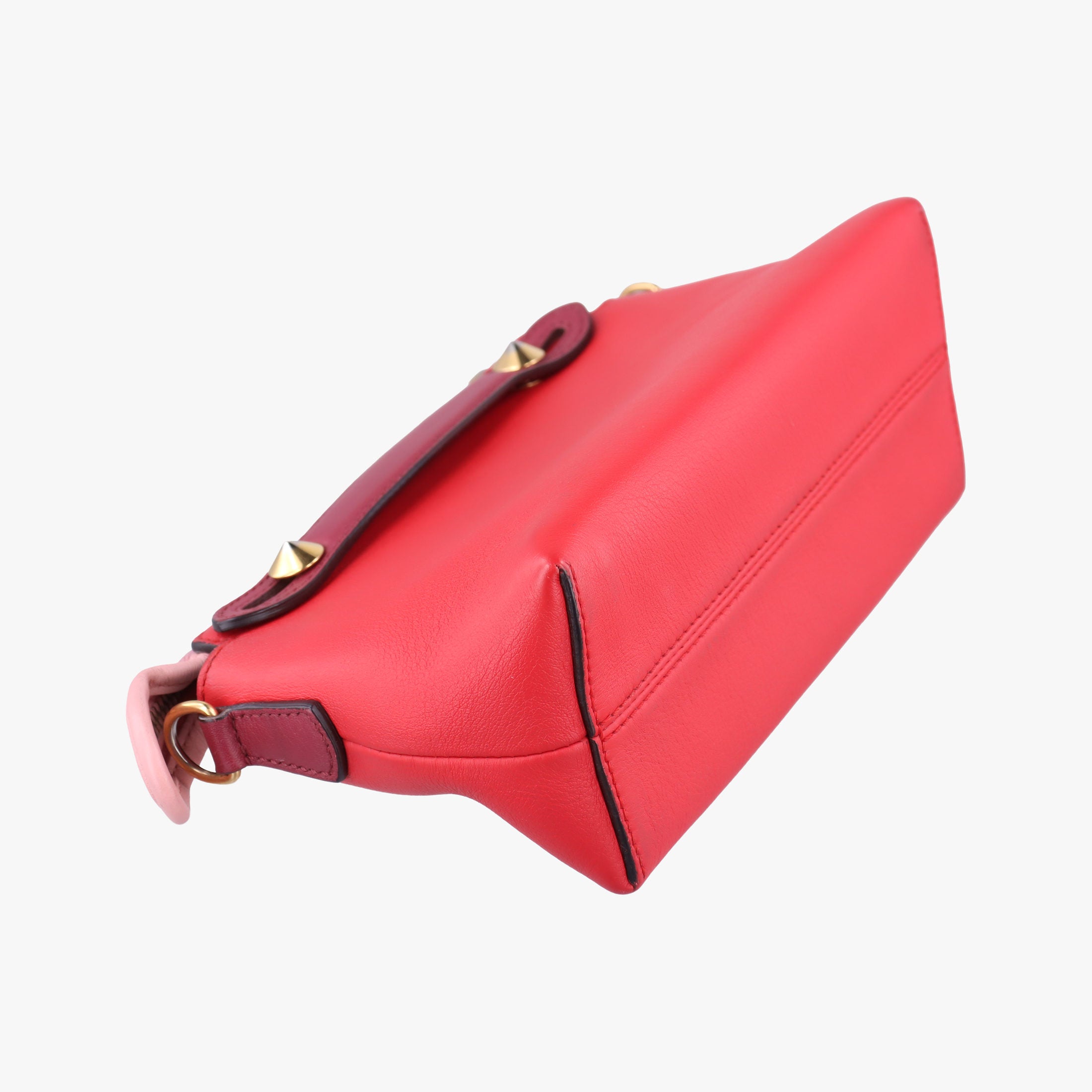 Pre-owned Fendi By the Way Red×pink Leather 8BL135 shoulderbag | stylenewstar