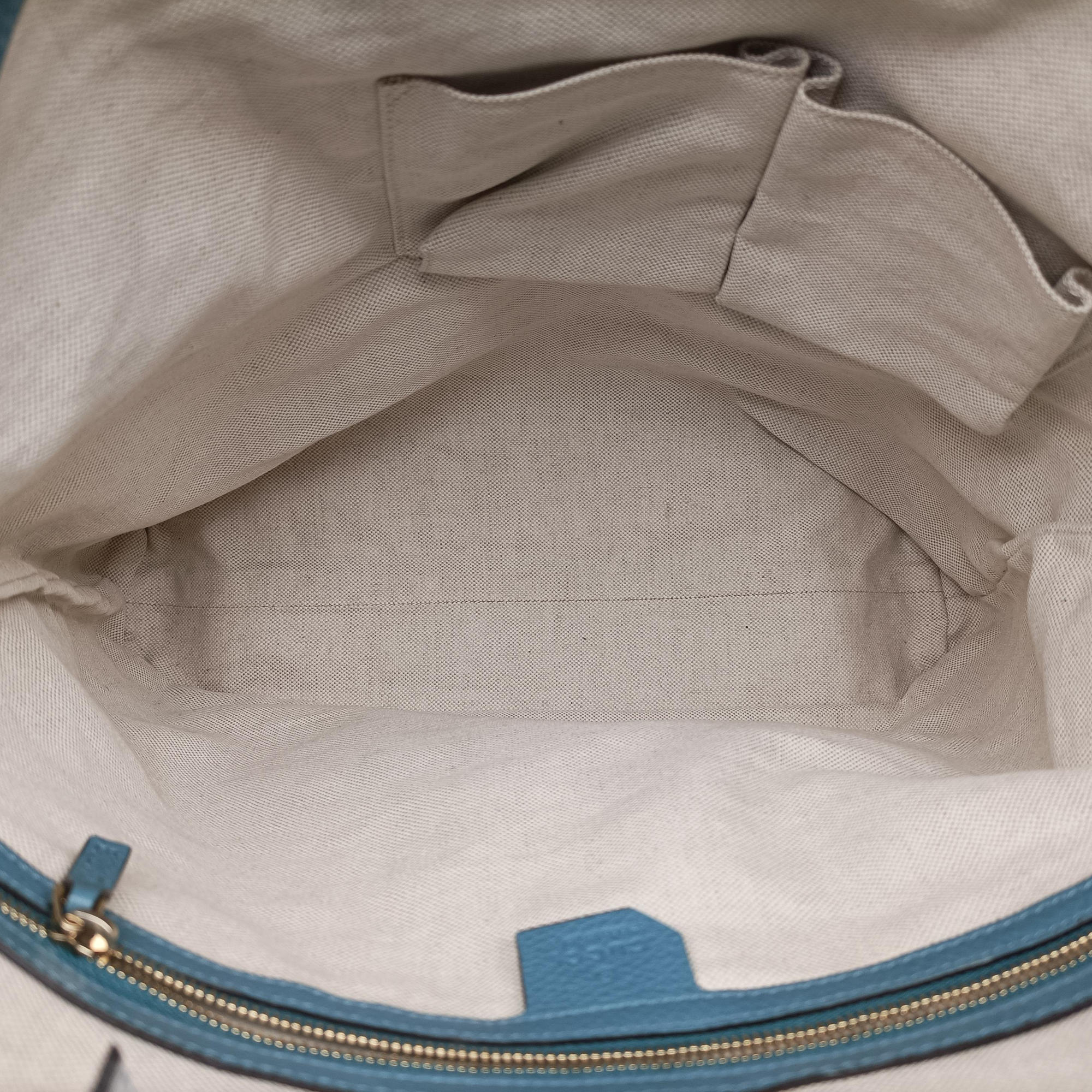 Pre-owned Gucci Bamboo Handle Shopper Tote Blue Leather 323663 shoulderbag | stylenewstar