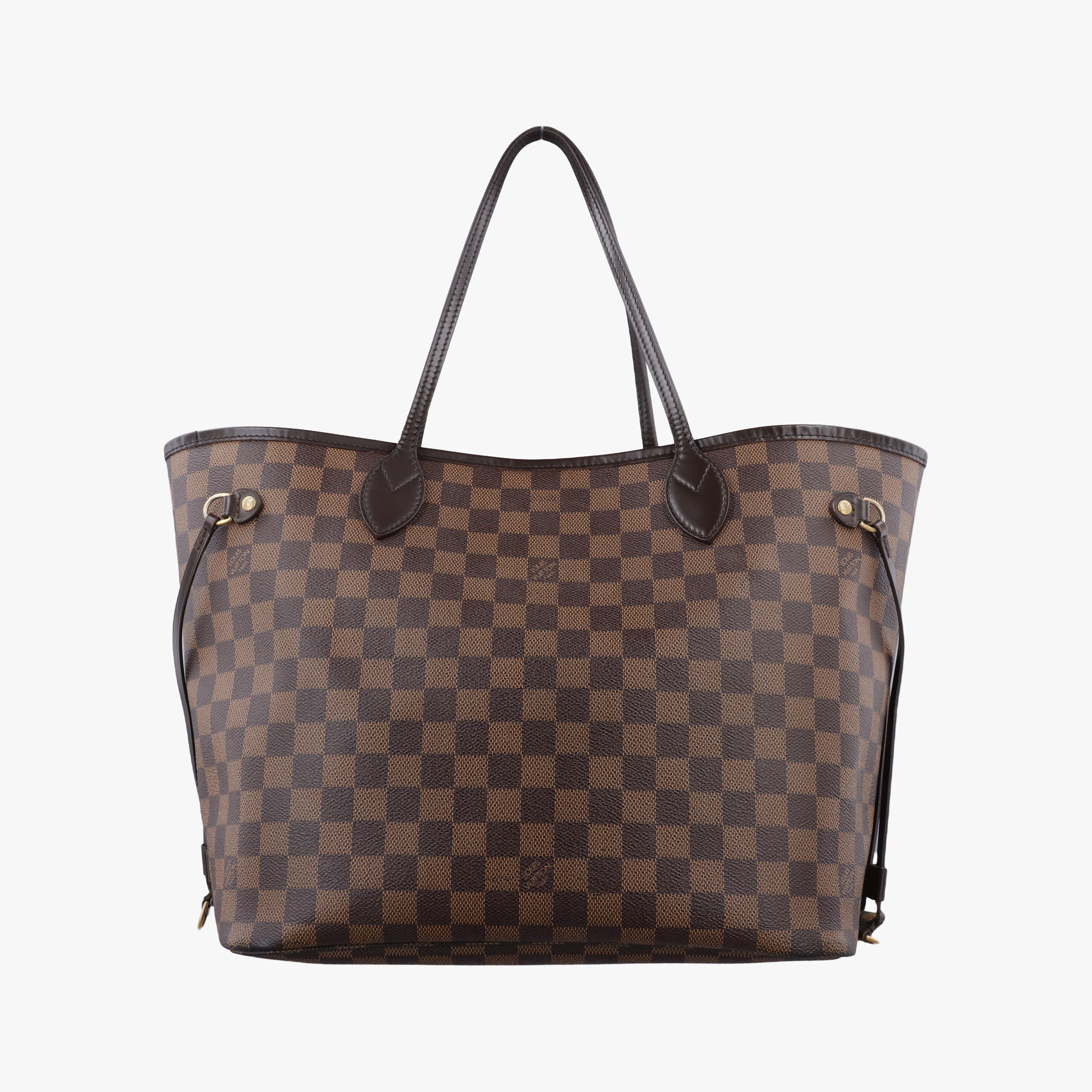 Pre-owned Louis Vuitton NEVERFULL MM EBENE Damier Canvas N51106 handbag | stylenewstar