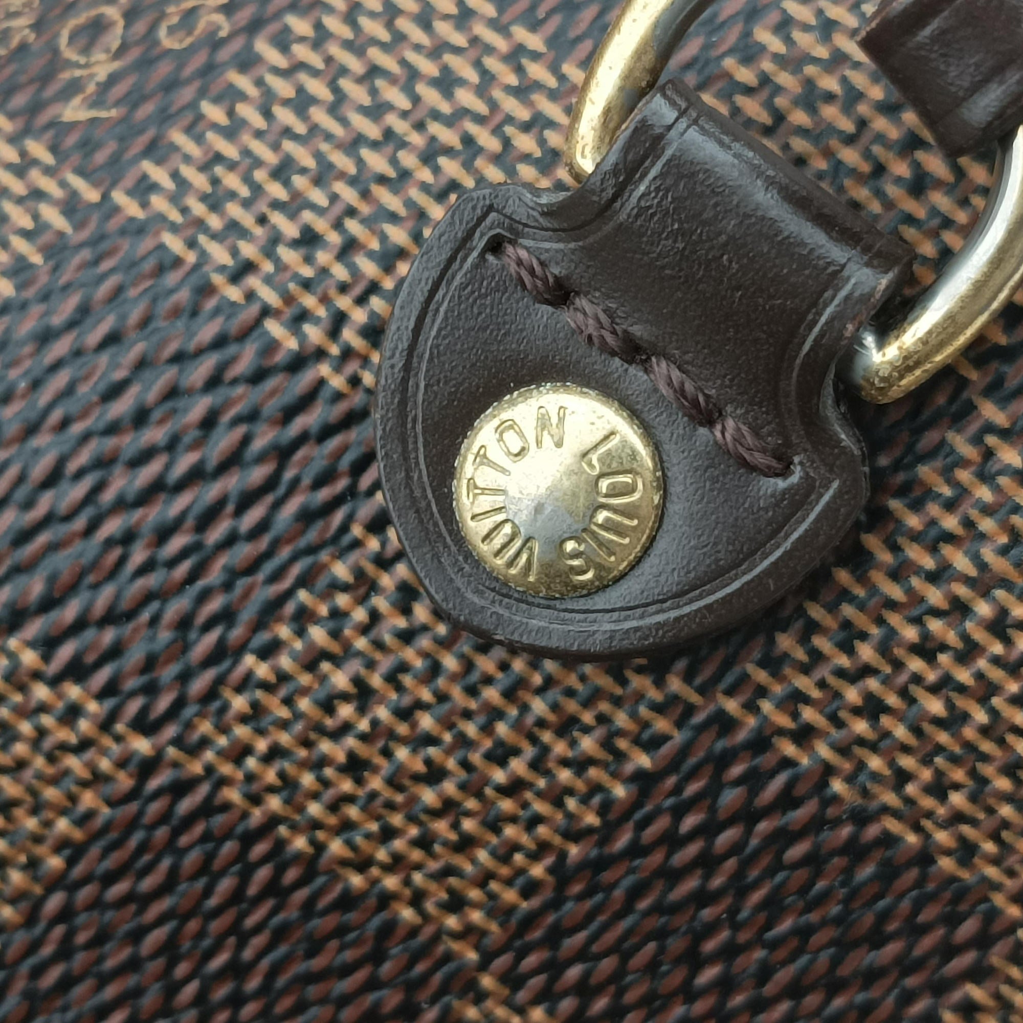 Pre-owned Louis Vuitton NEVERFULL MM EBENE Damier Canvas N51106 handbag | stylenewstar