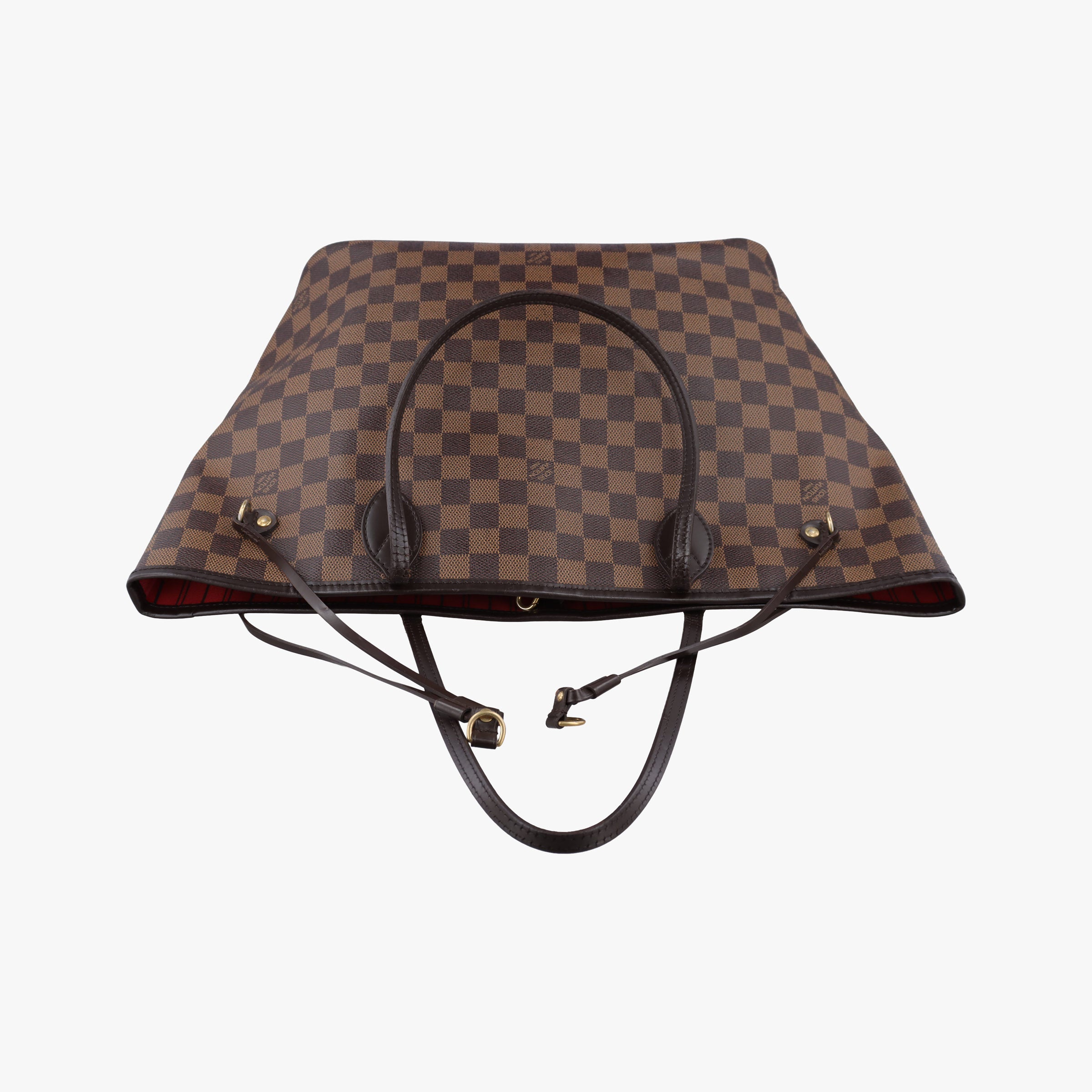 Pre-owned Louis Vuitton NEVERFULL MM EBENE Damier Canvas N51106 handbag | stylenewstar