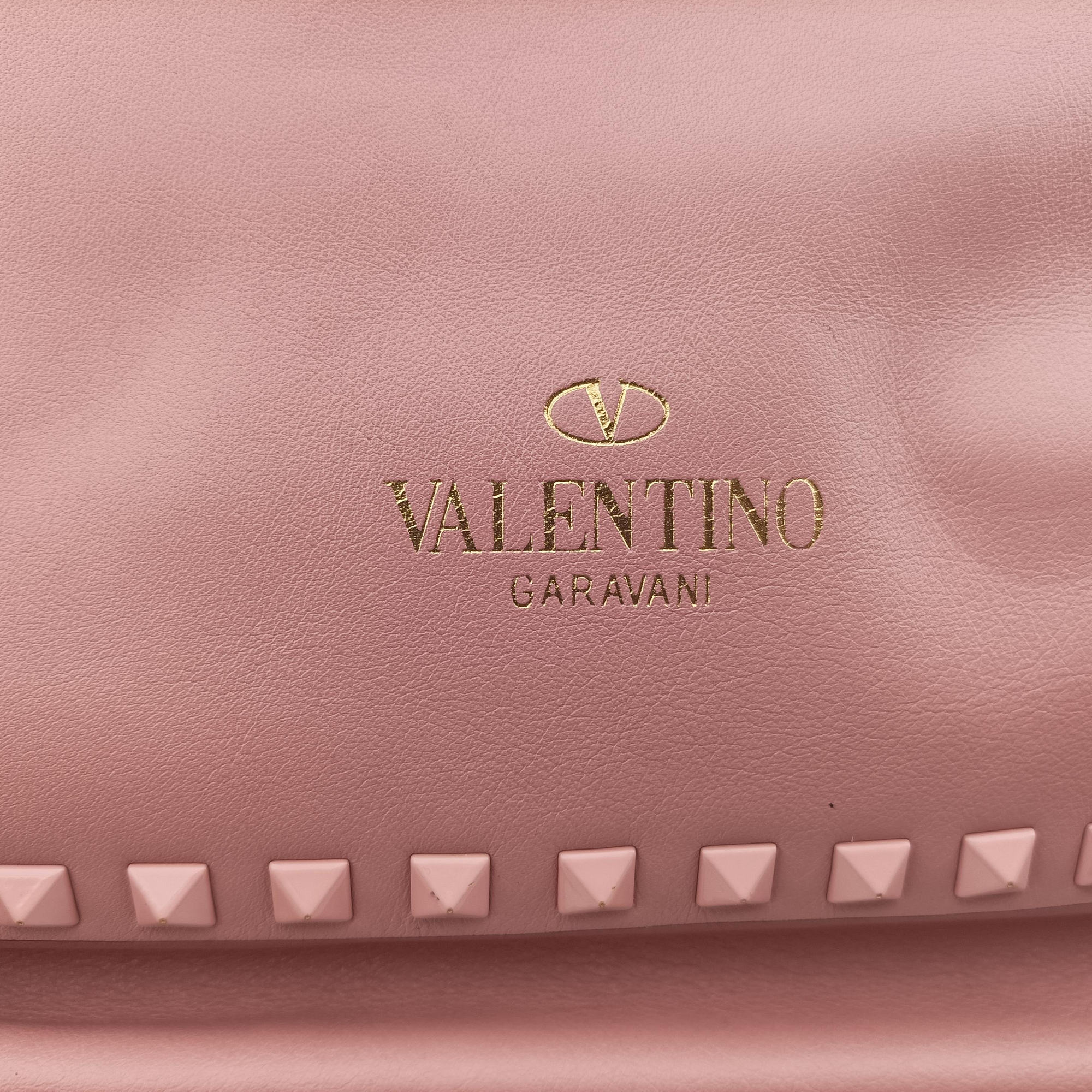 Pre-owned Valentino Rockstud Pink leather  shoulderbag | stylenewstar
