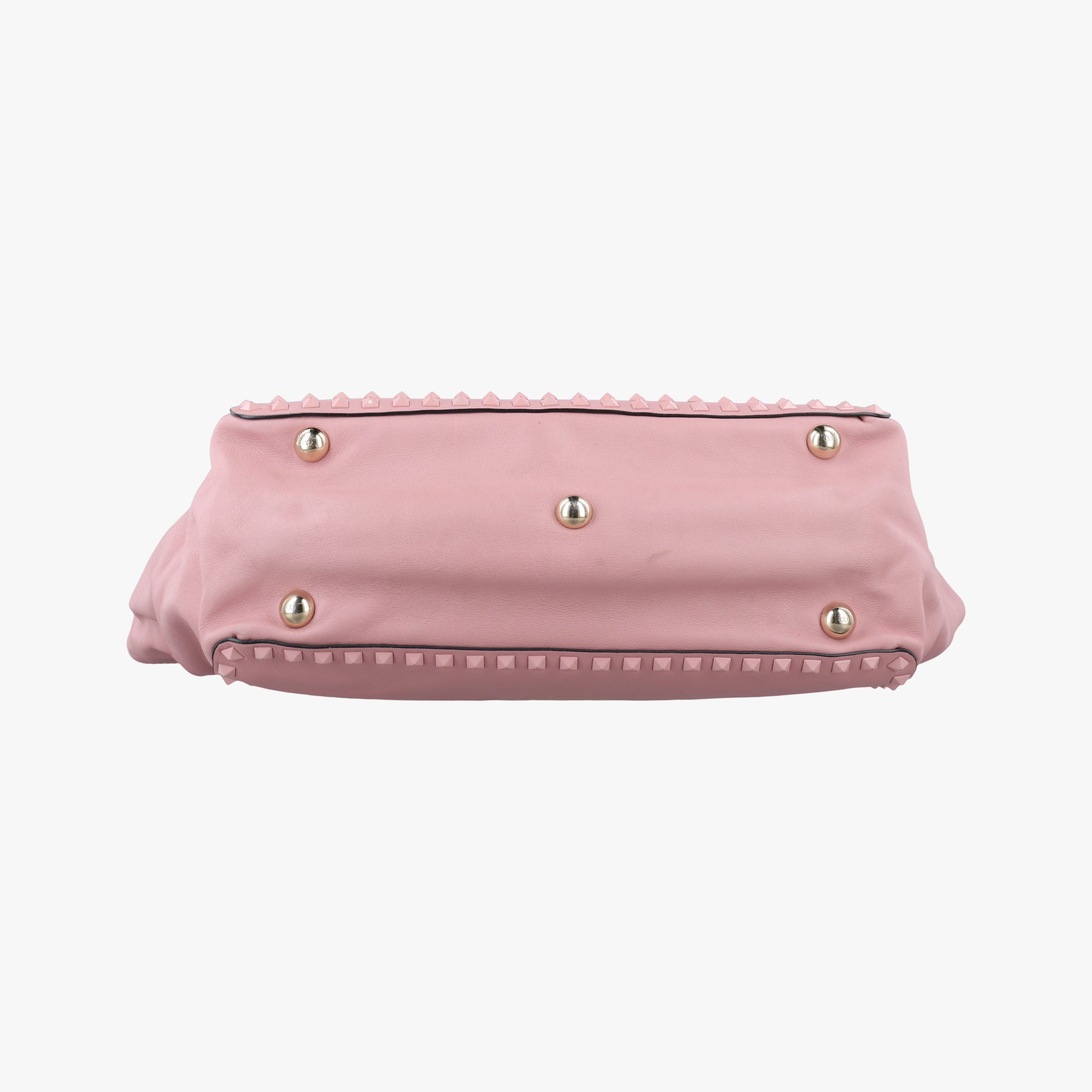 Pre-owned Valentino Rockstud Pink leather  shoulderbag | stylenewstar