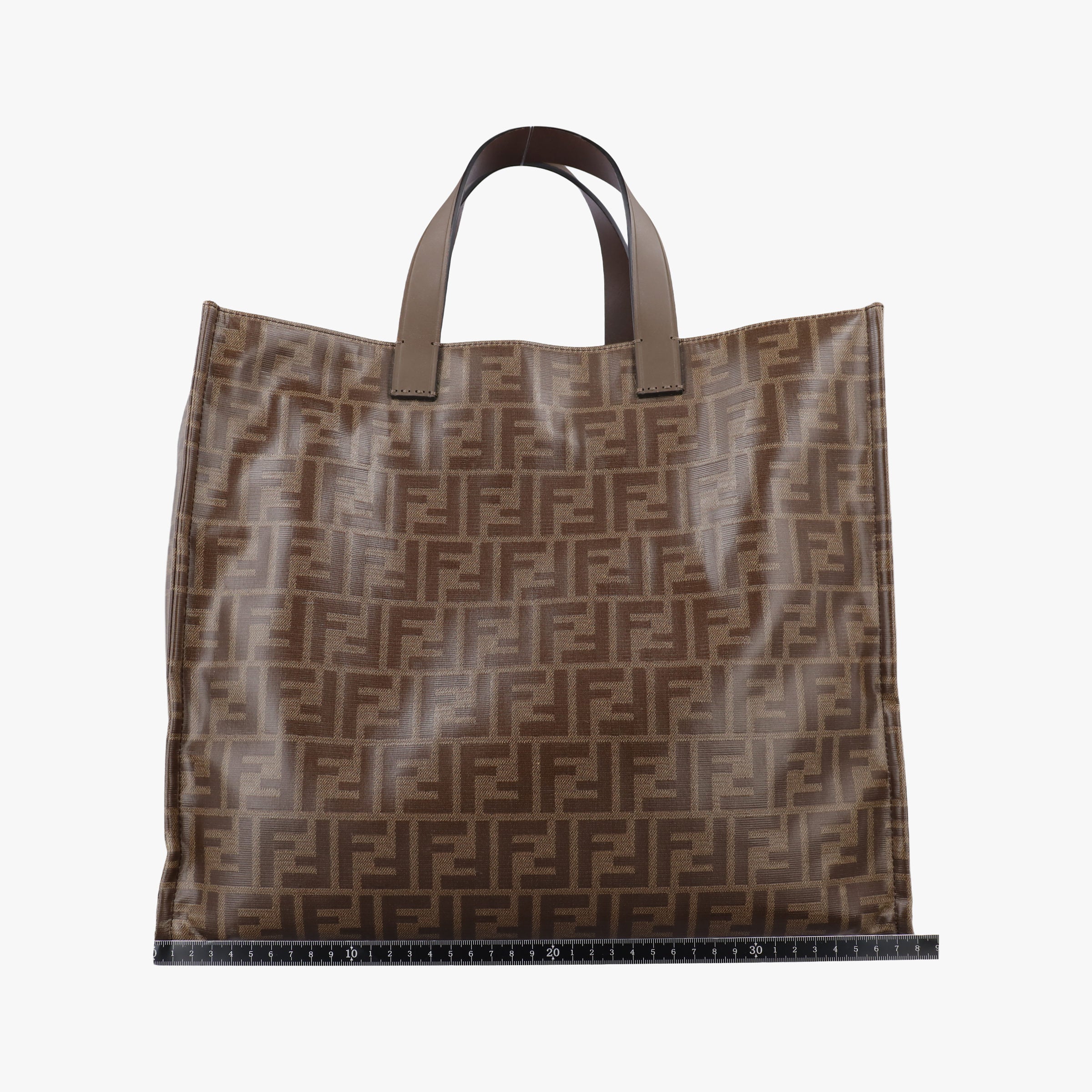 Pre-owned Fendi Fila Collaboration Zucca Brown×multicolor PVC coated canvas x Leather 8BH357 handbag | stylenewstar