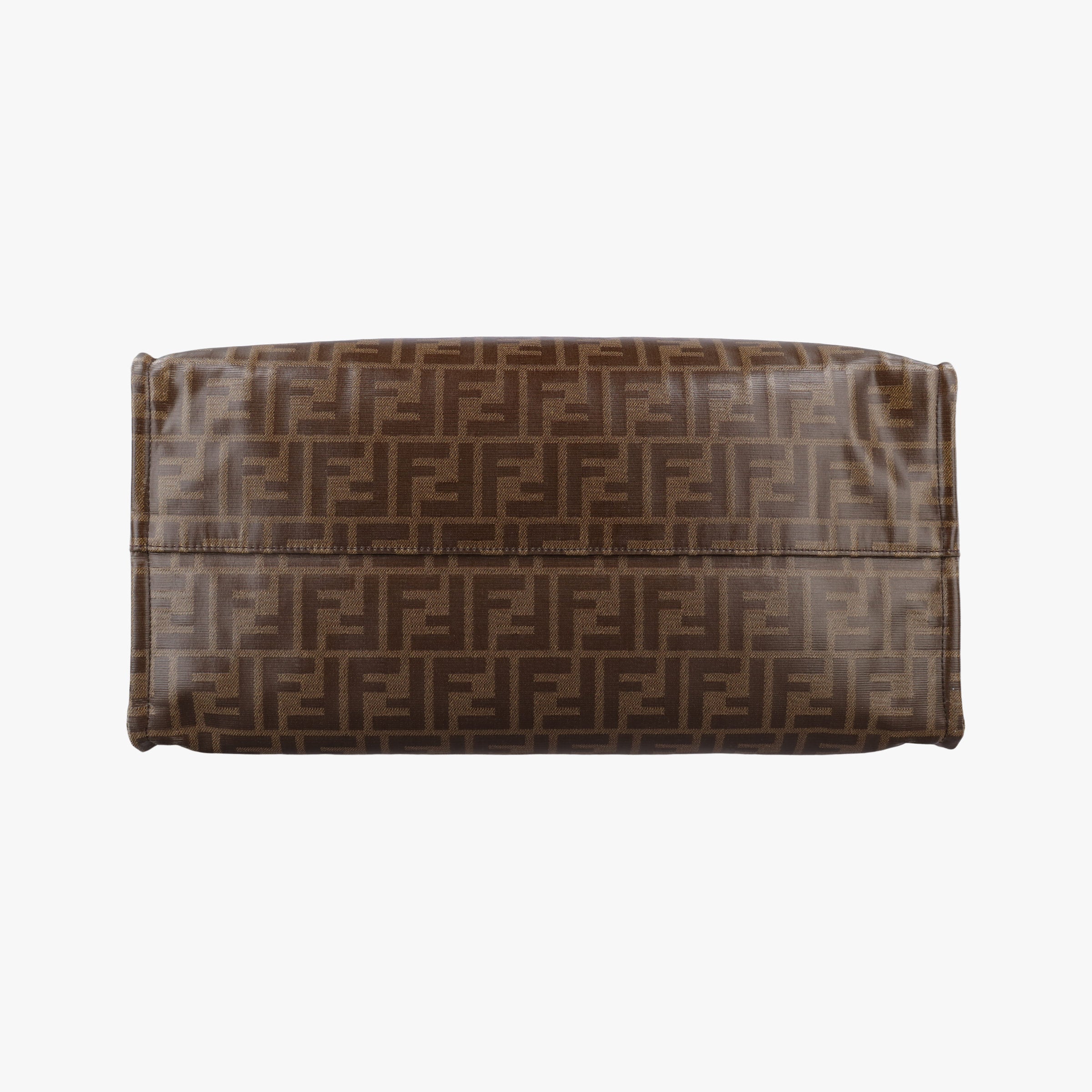 Pre-owned Fendi Fila Collaboration Zucca Brown×multicolor PVC coated canvas x Leather 8BH357 handbag | stylenewstar