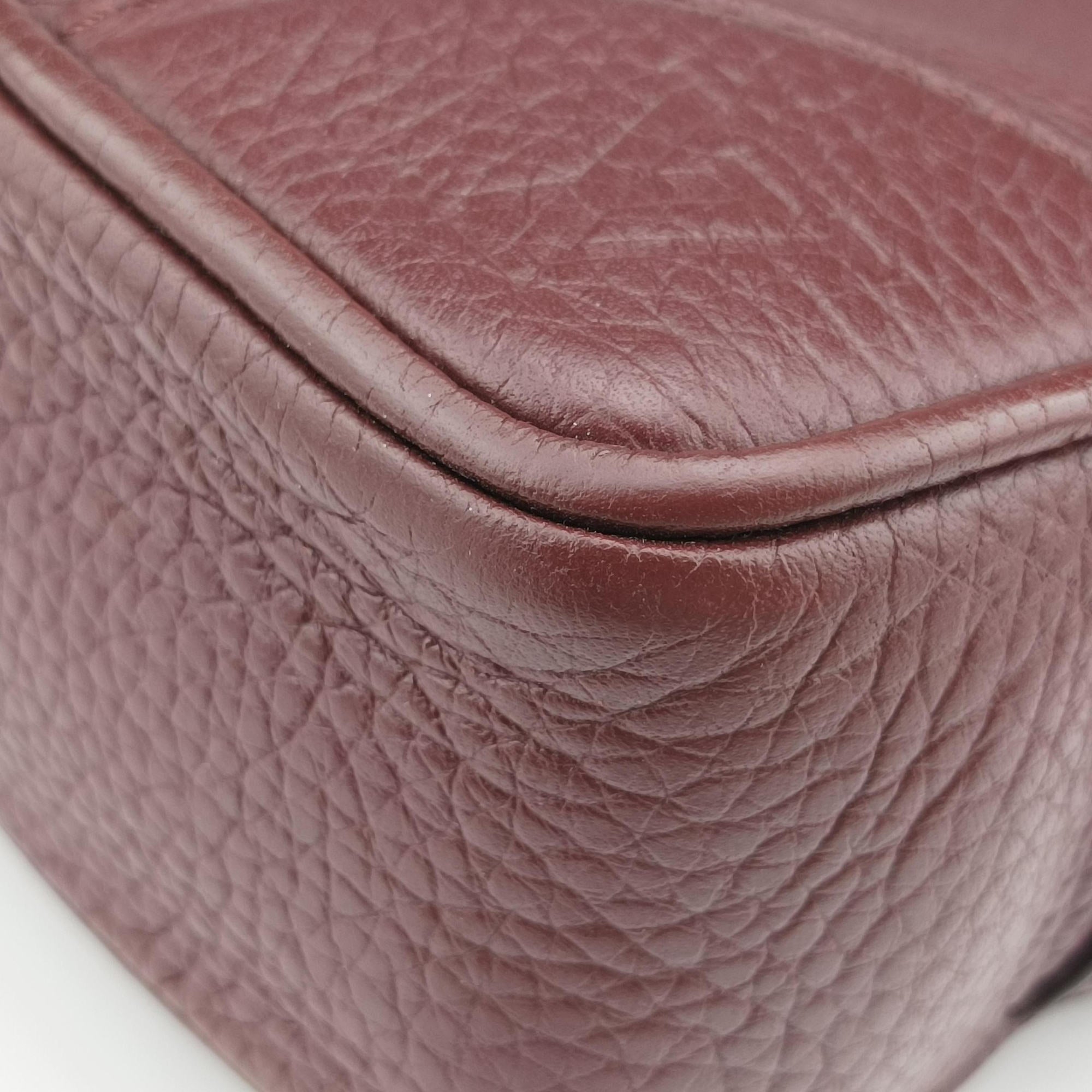 Pre-owned Louis Vuitton PDV Port Document Voyage Bordeaux Taurillon leather M56001 handbag | stylenewstar