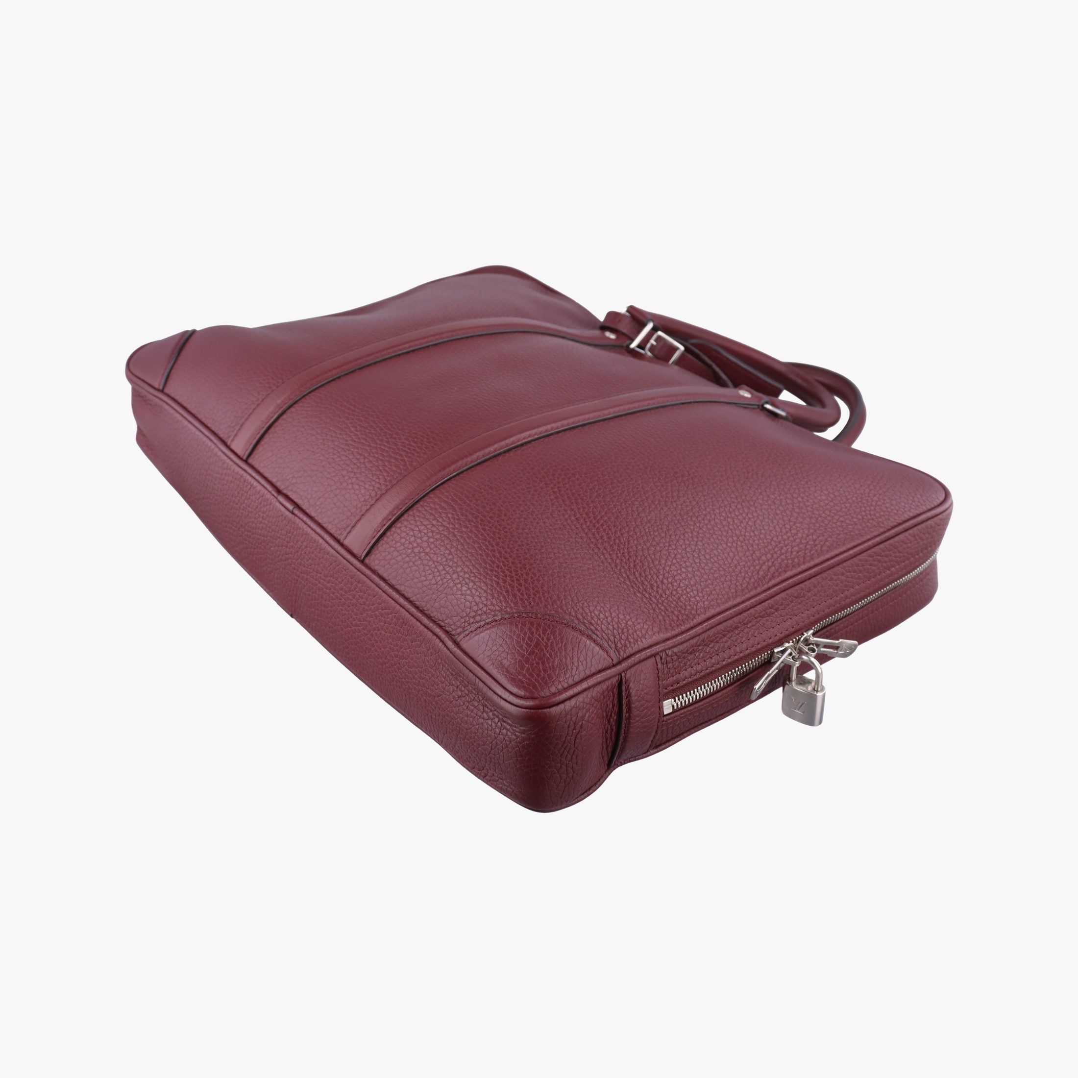 Pre-owned Louis Vuitton PDV Port Document Voyage Bordeaux Taurillon leather M56001 handbag | stylenewstar