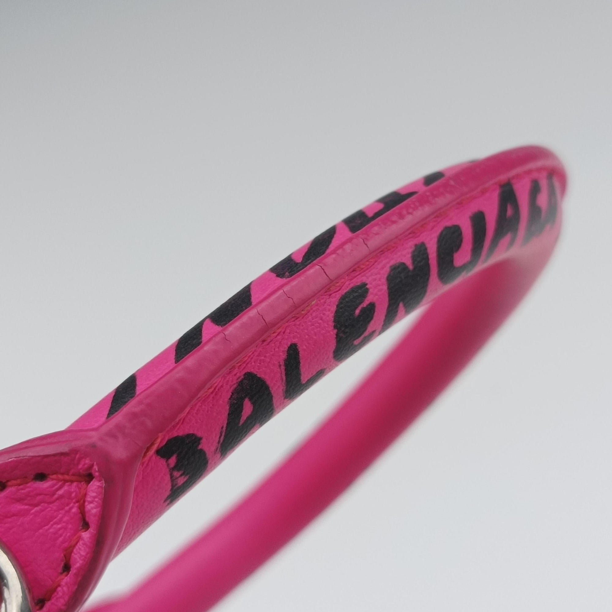 Vintage Balenciaga Hourglass Graffiti Rose×Black Leather  shoulderbag | stylenewstar